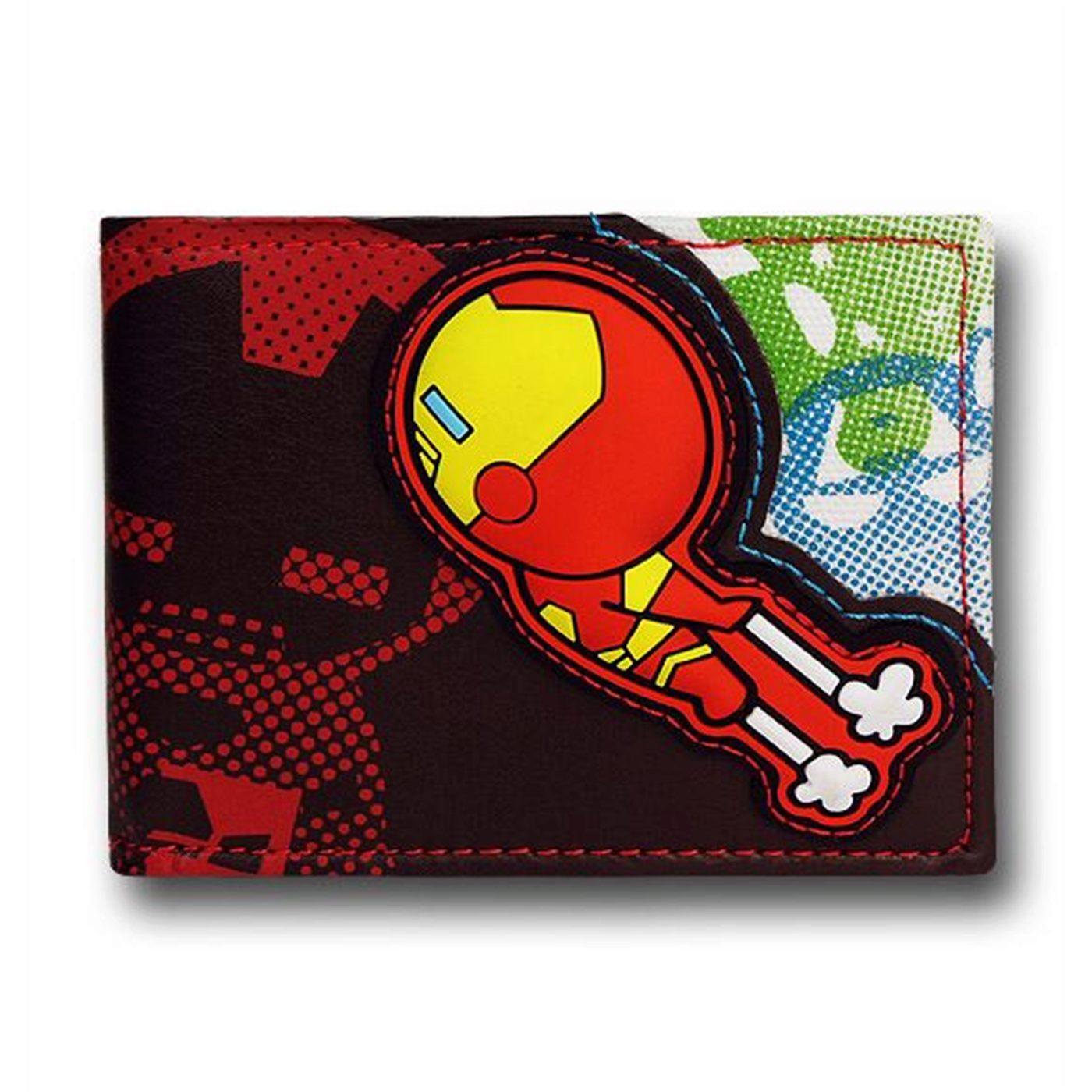 Iron Man and Friends Kawaii Bi-Fold Wallet, Red