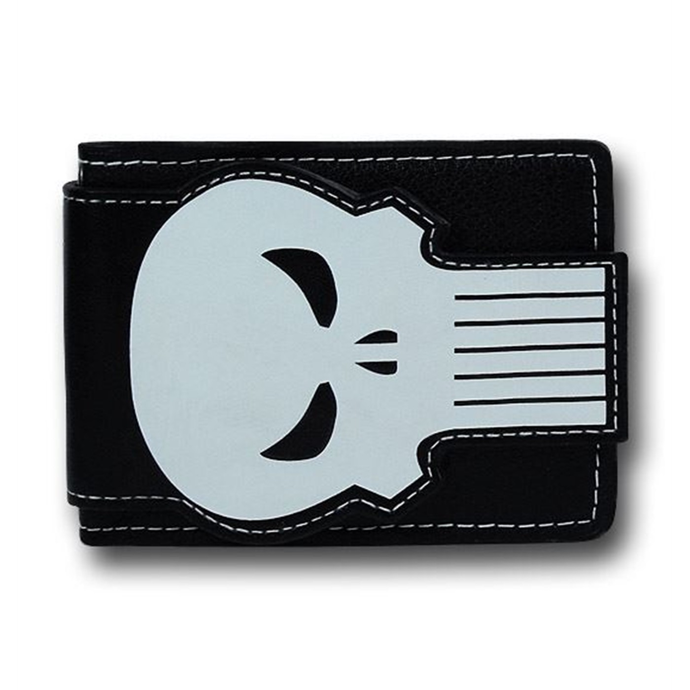 Punisher Pocket Bi-Fold Skull Wallet, Black