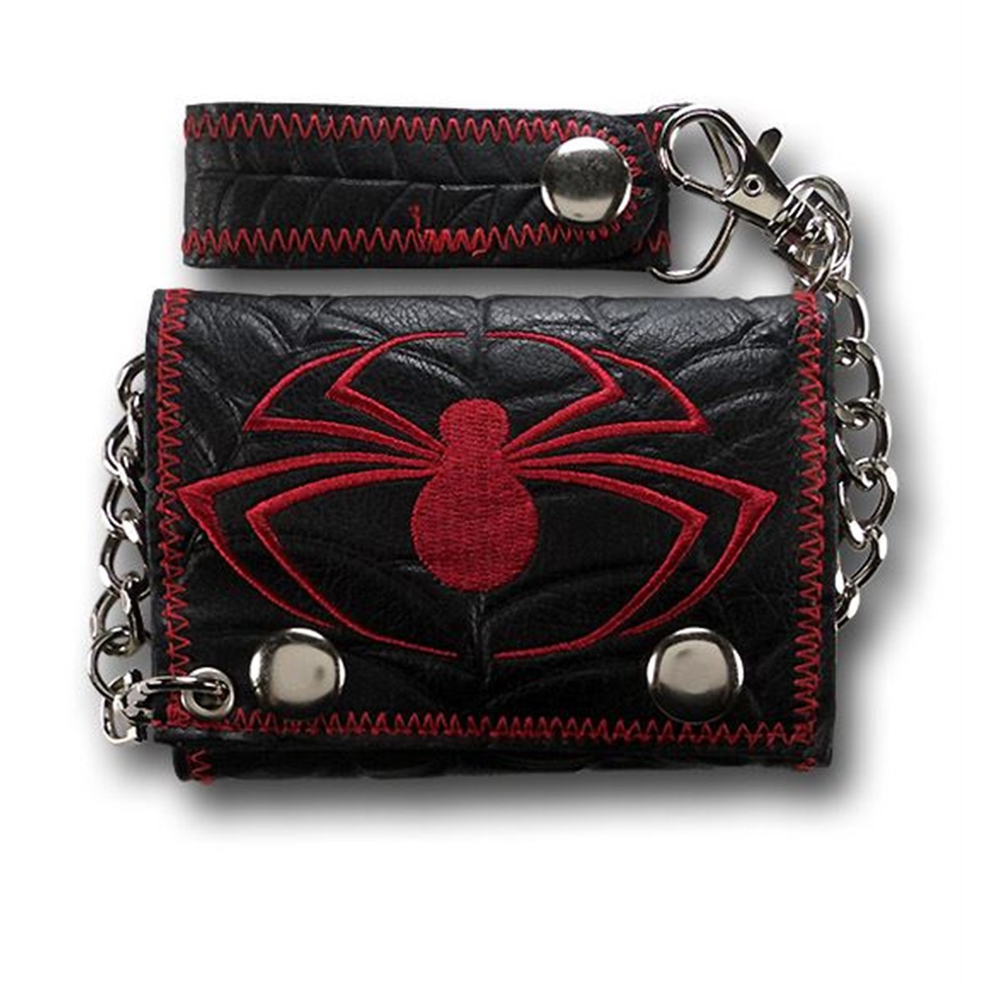 Spiderman Spidey Symbol Chain Wallet, Black