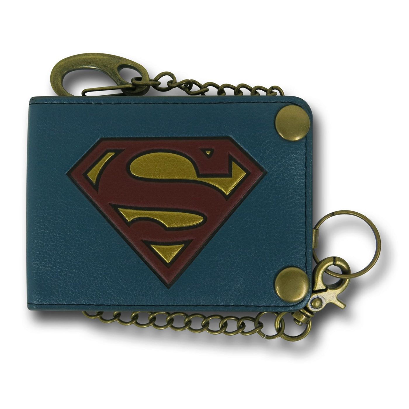 Superman Blue Snap Chain Wallet, Blue