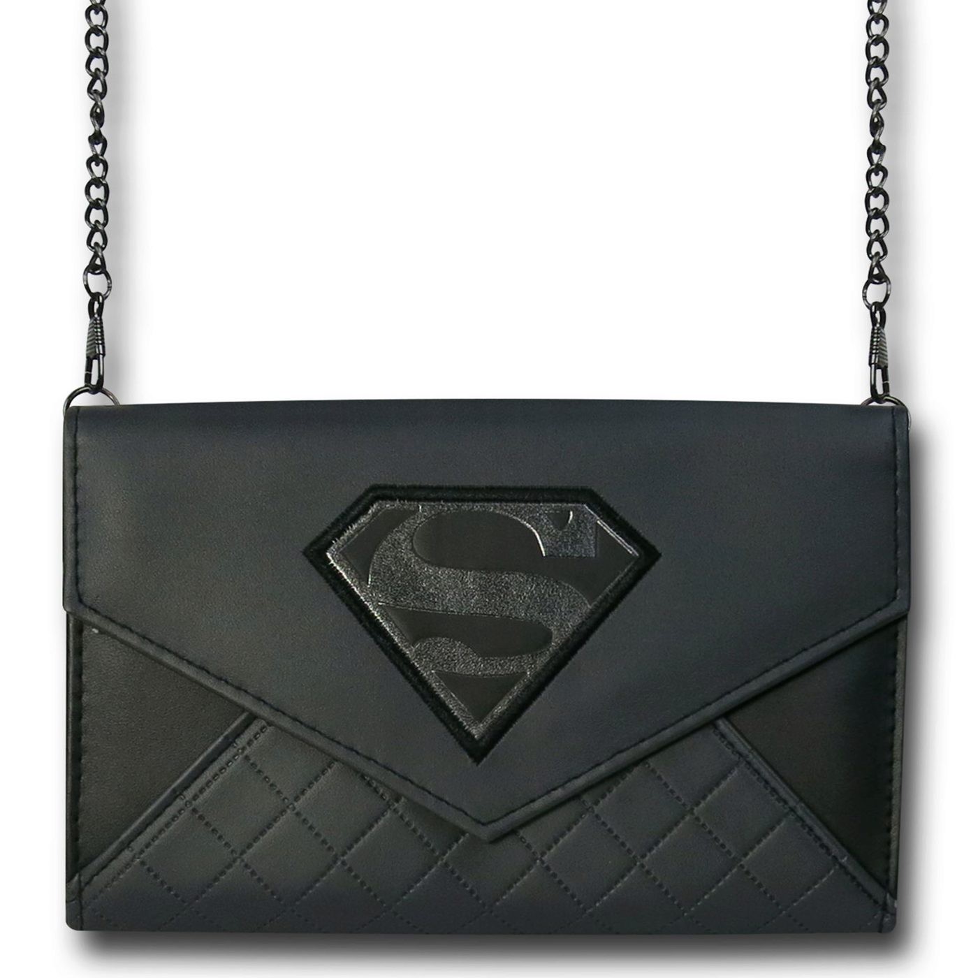 Superman Envelope Wallet with Chain, Black