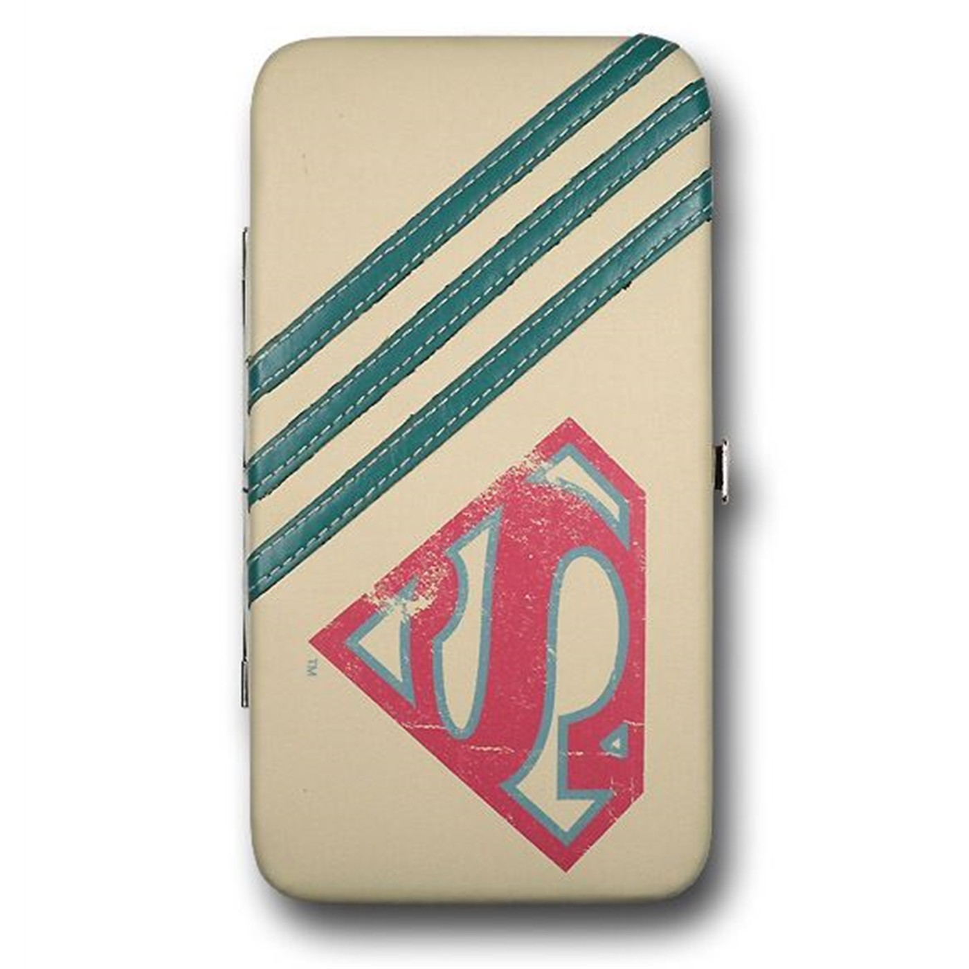 Supergirl Tan and Striped Womens Wallet, Brown