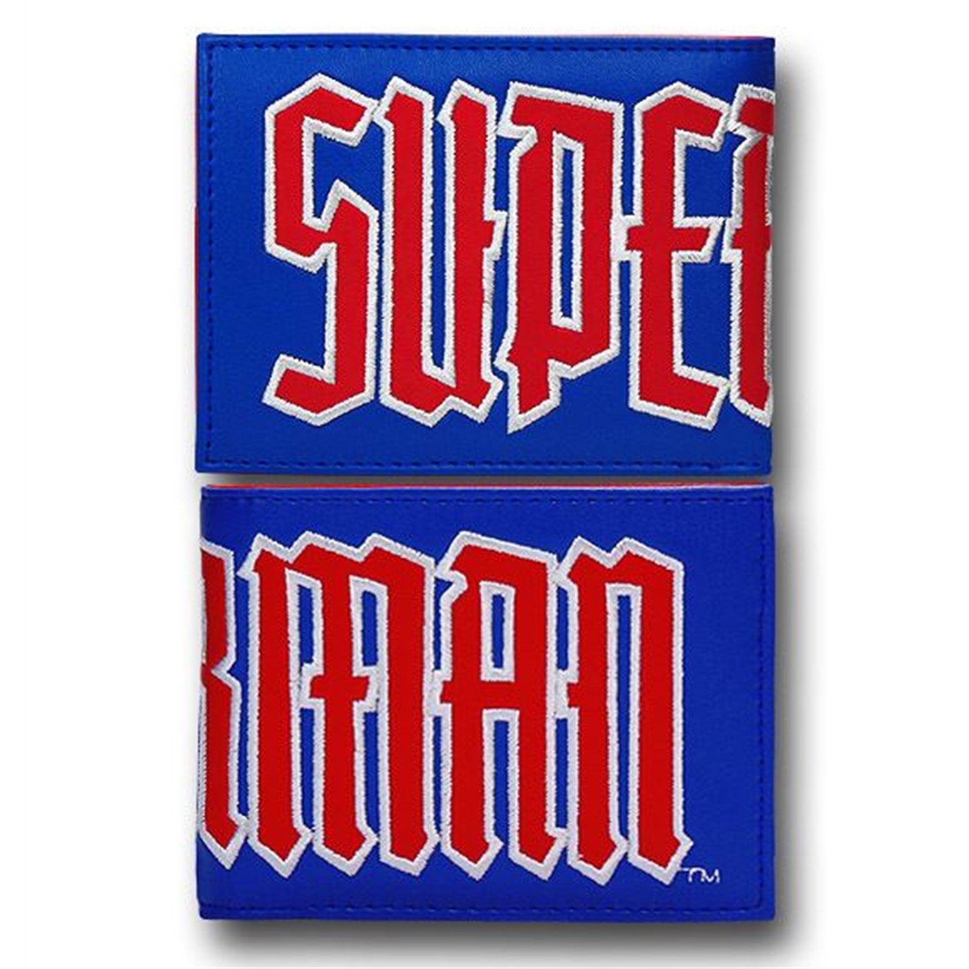 Superman Gothic Red Logo Bi-Fold Wallet, Blue