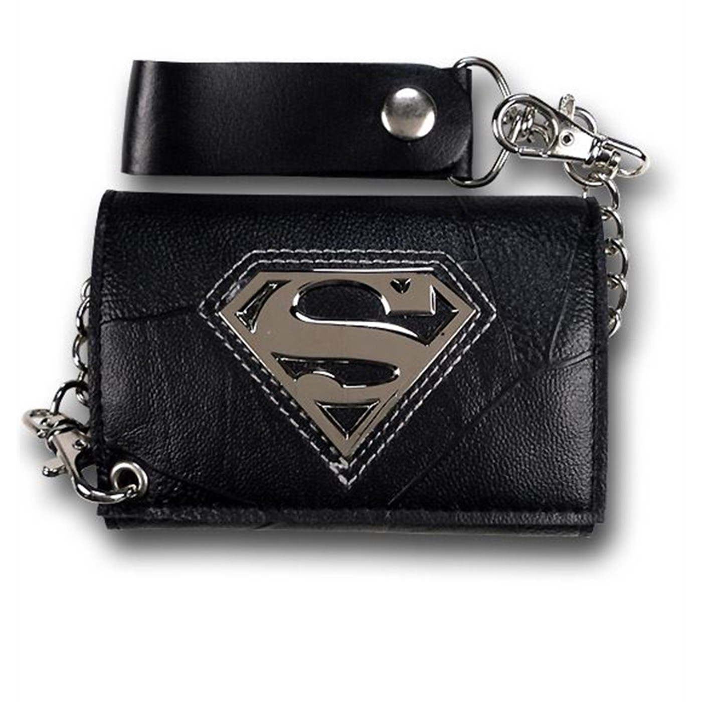 Superman Metal Symbol Wallet, Black