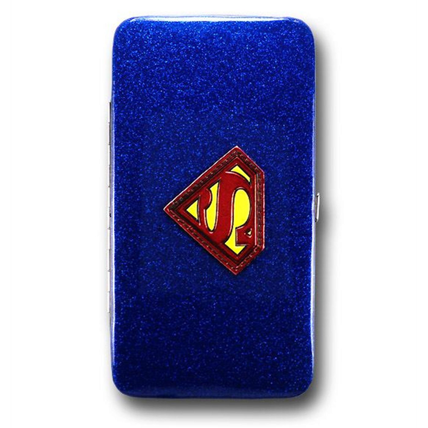 Supergirl Symbol Metal Hinge Ladies Wallet, Blue
