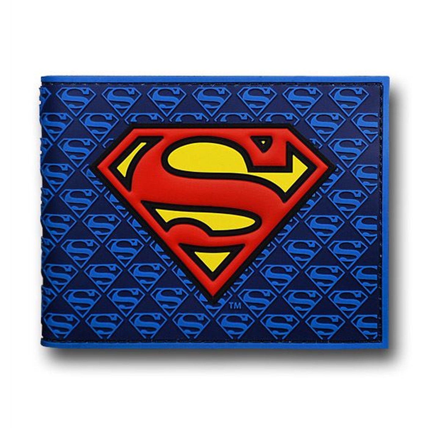 Superman Symbol Rubber Wallet, Blue