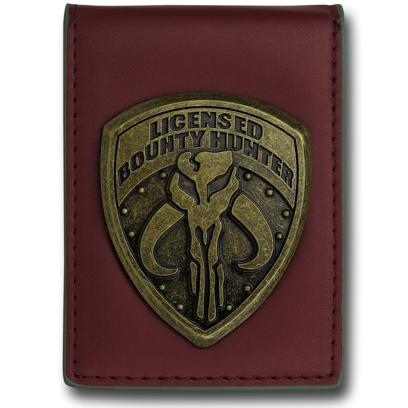 Boba Fett Mandalorian Badge Credit Card Wallet, Red