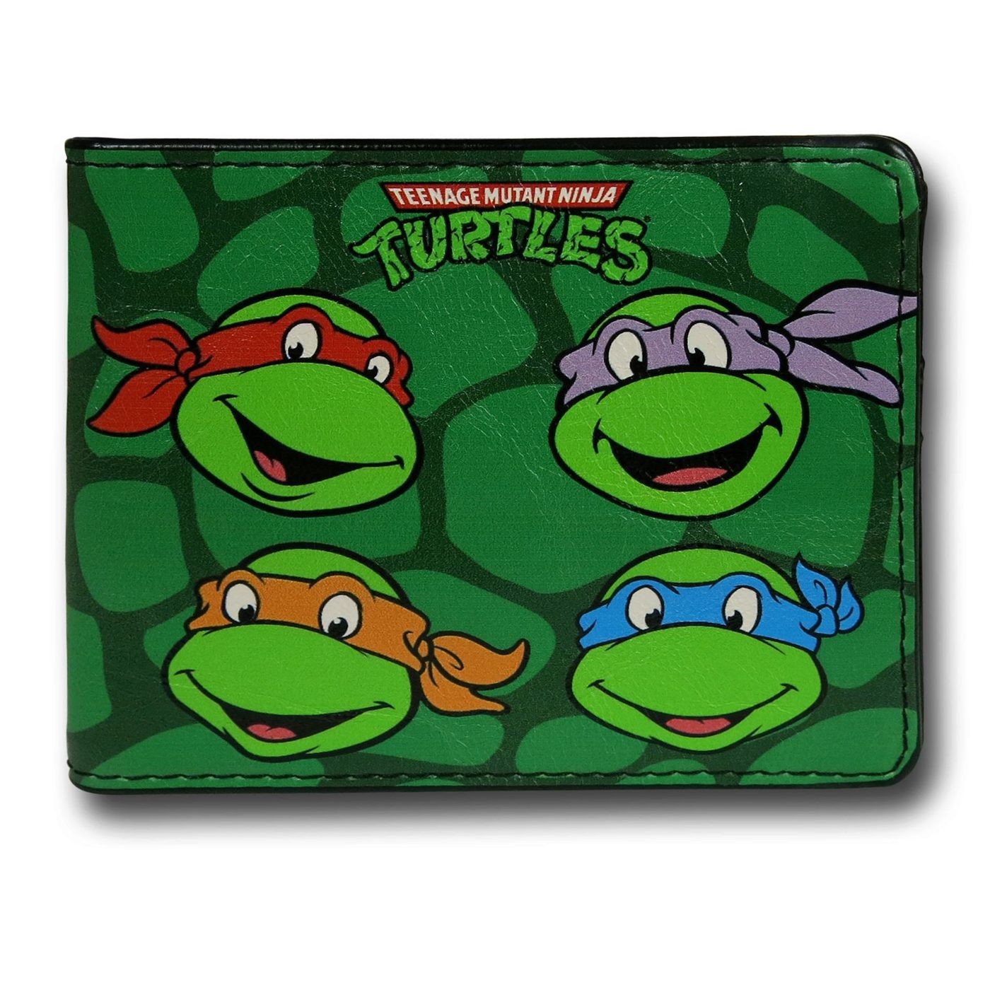 TMNT Shell Pattern Bi-Fold Wallet, Green
