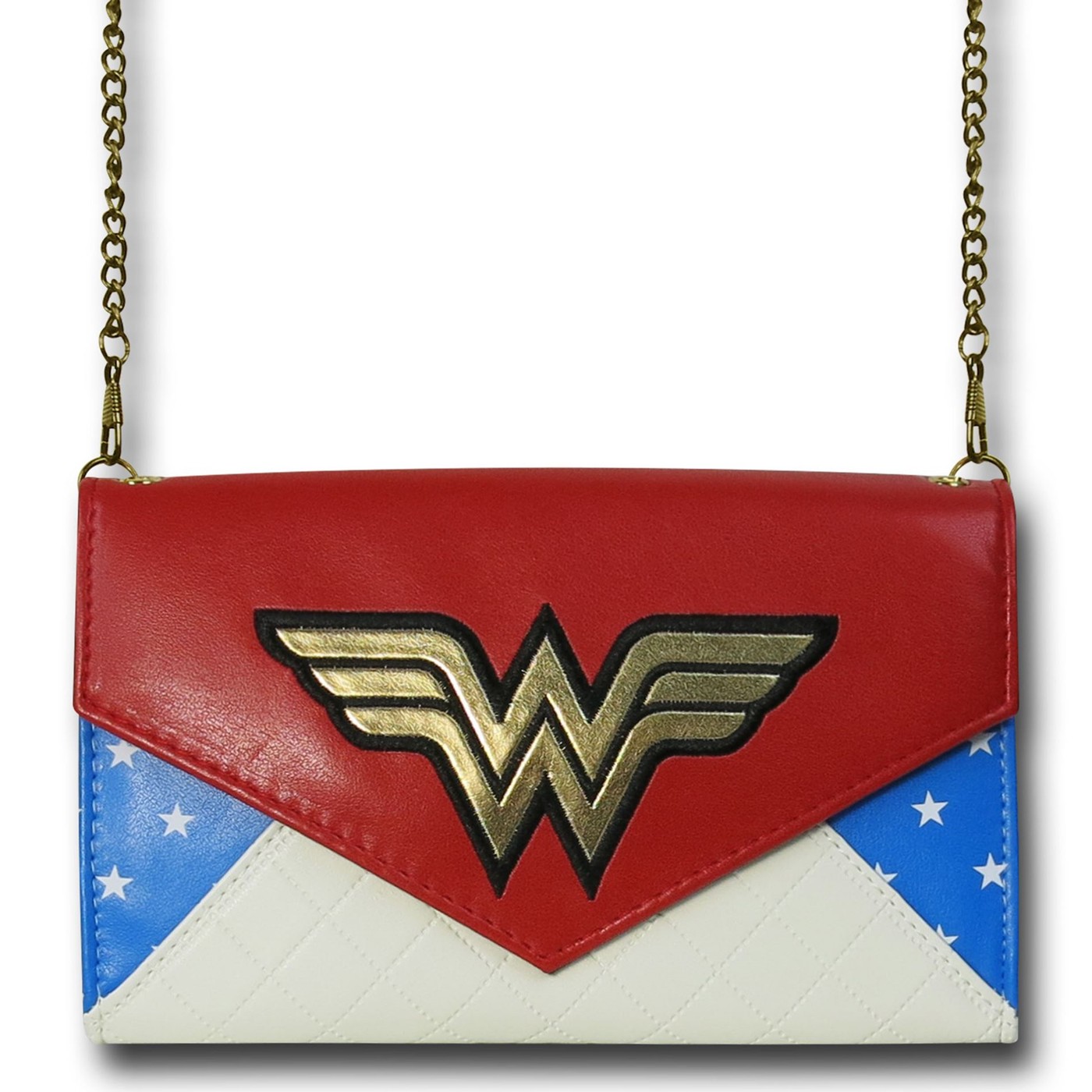 Wonder Woman Envelope Wallet with Chain, Red