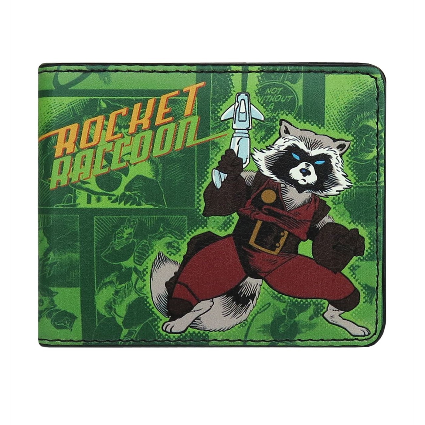 GOTG Rocket Raccoon Bi-Fold Wallet, Green