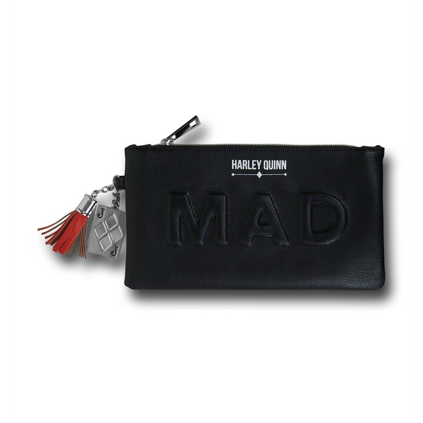 Harley Quinn Mad Love Debossed Women's Clutch Wallet, Black