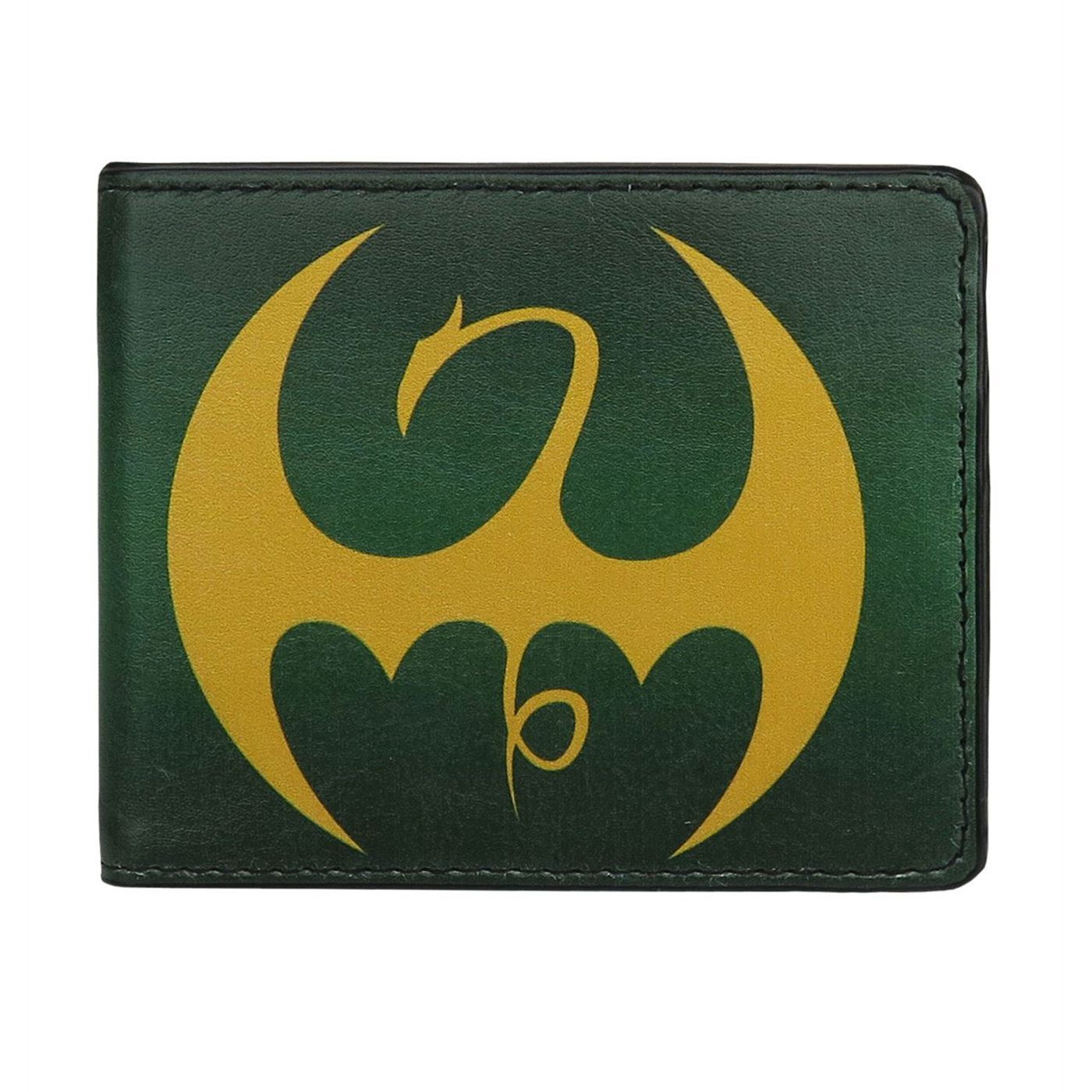 Iron Fist Symbol Bi-Fold Wallet, Green