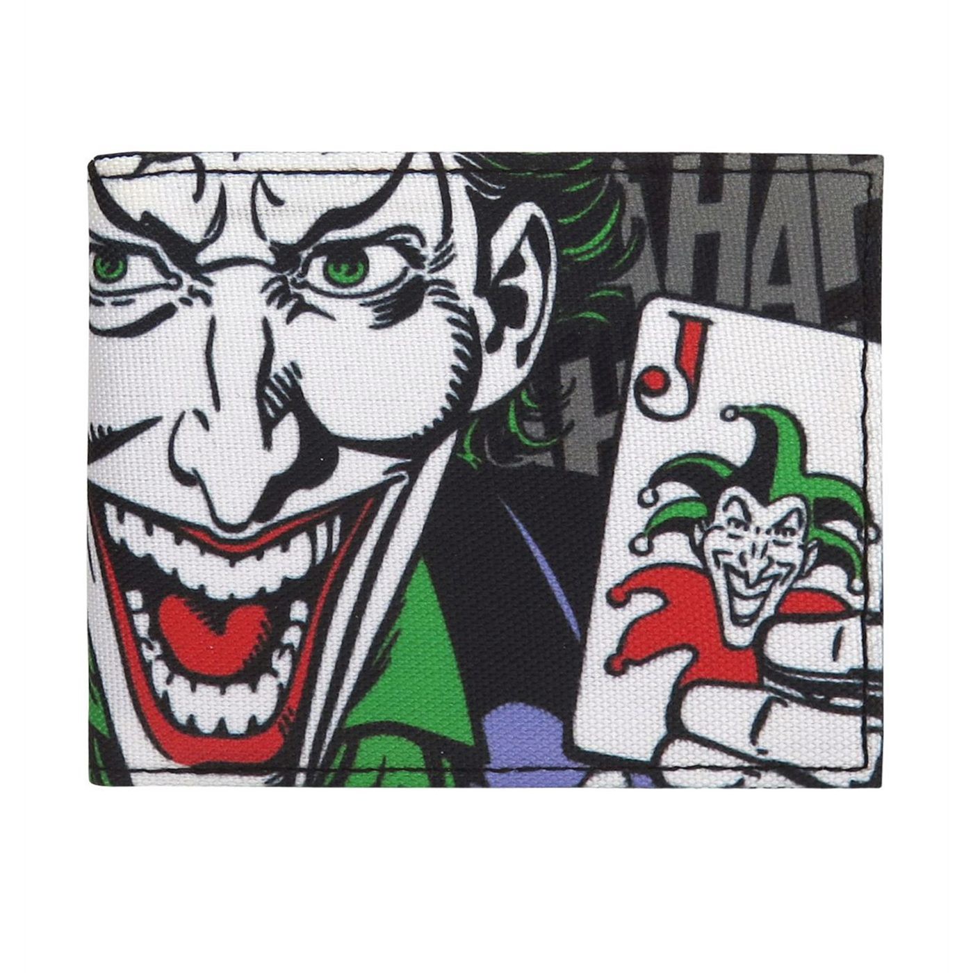 Joker HA HA Close-Up Bi-Fold Wallet, Purple