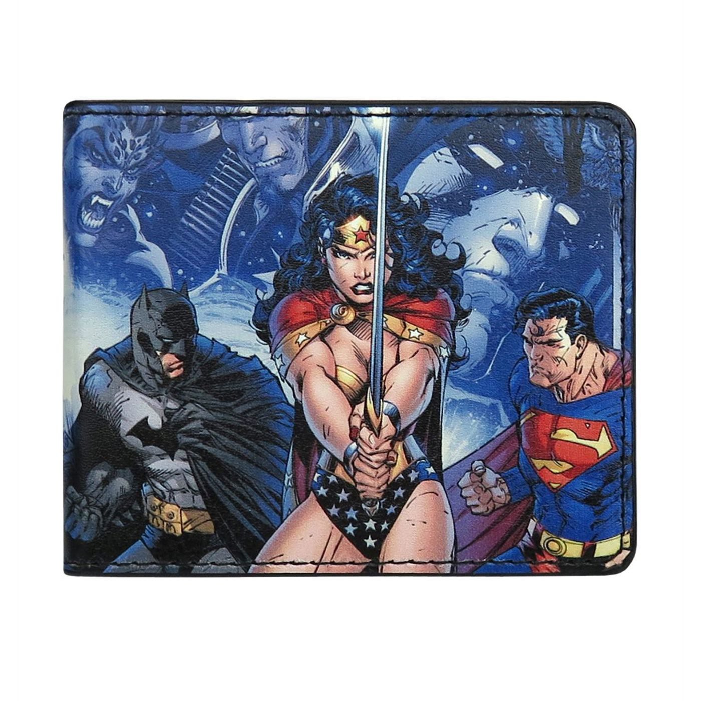 Justice League Infinite Crisis Bi-Fold Wallet, Blue