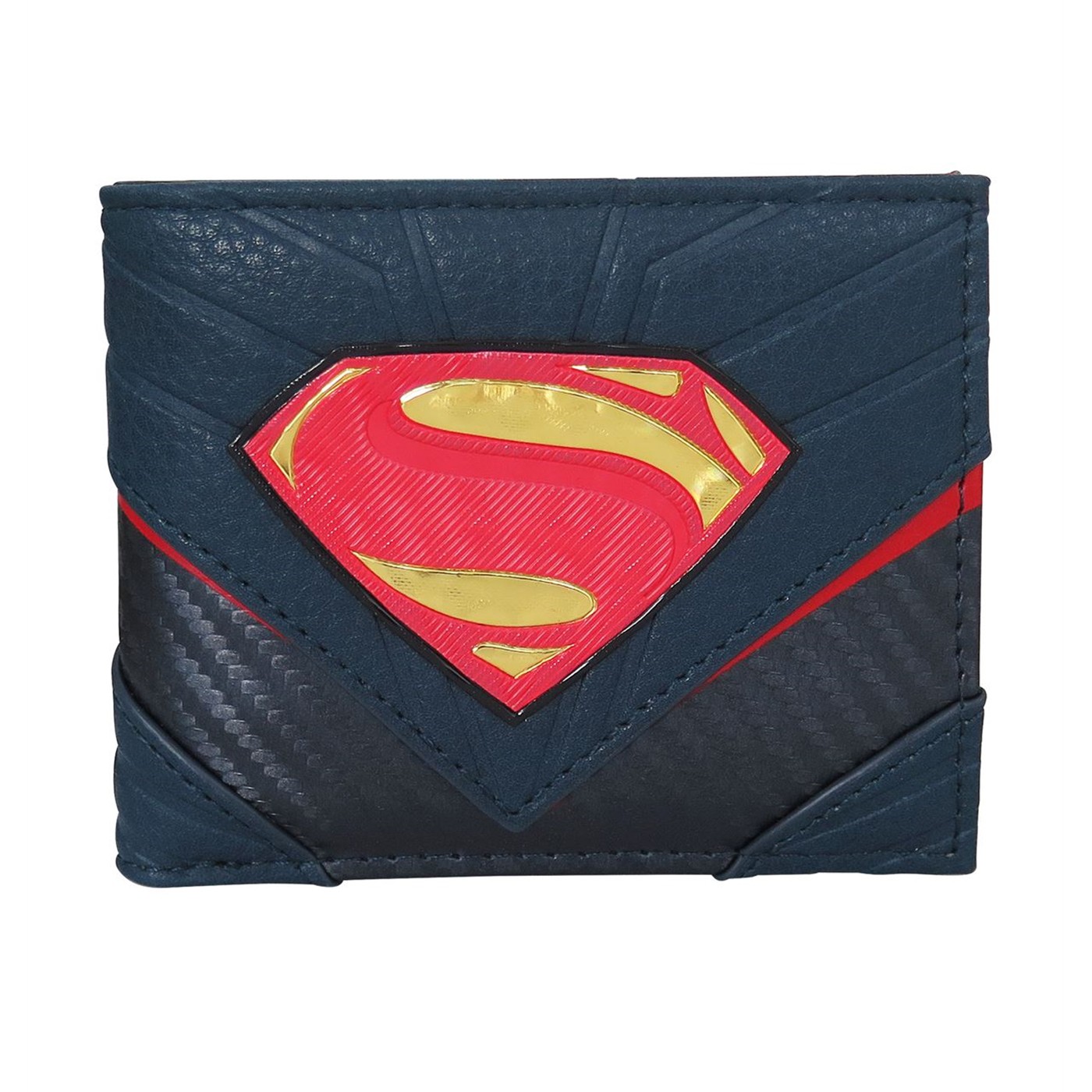 Superman Logo Carbon Fiber Men's BiFold Wallet