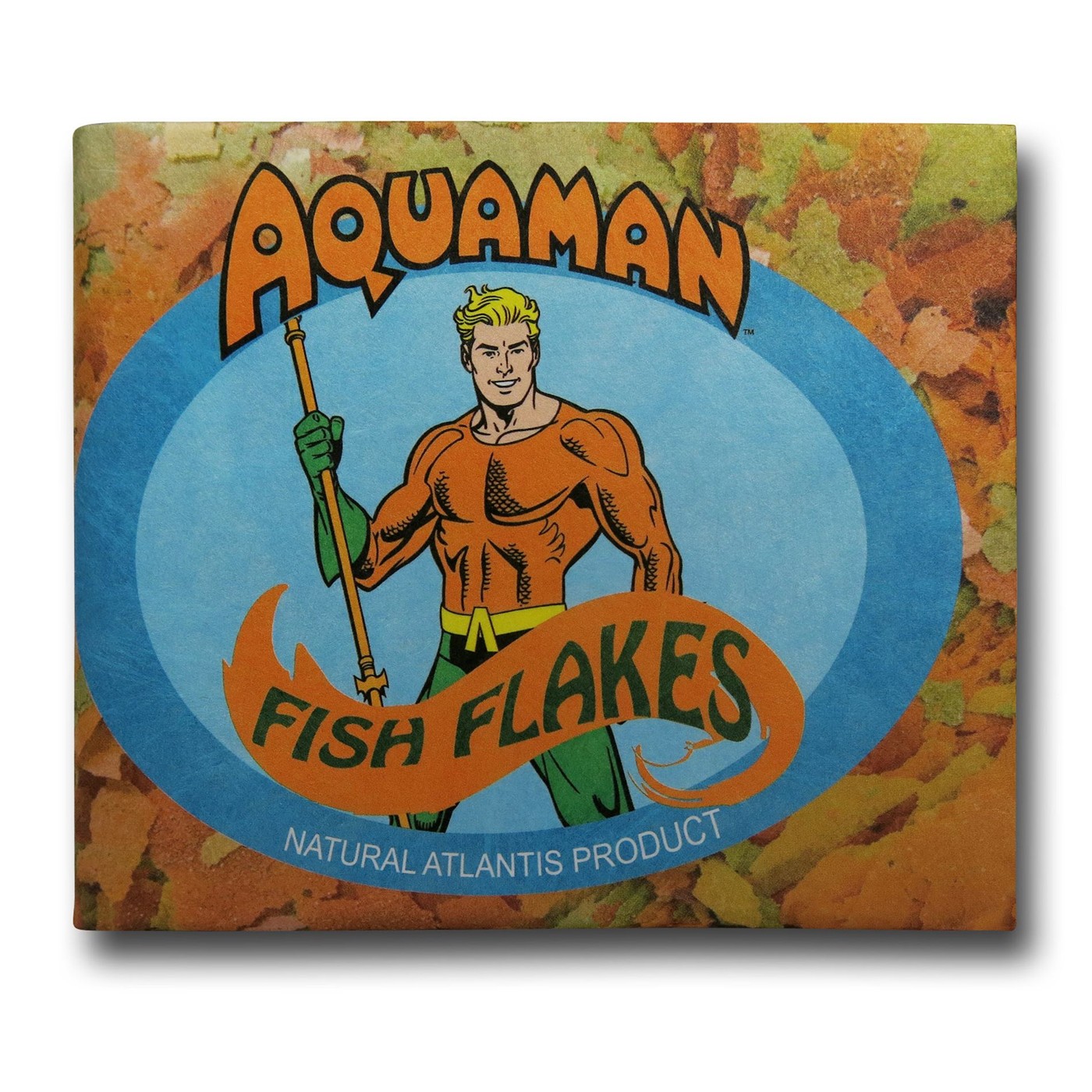Aquaman Fish Flakes Tyvek Wallet, Orange