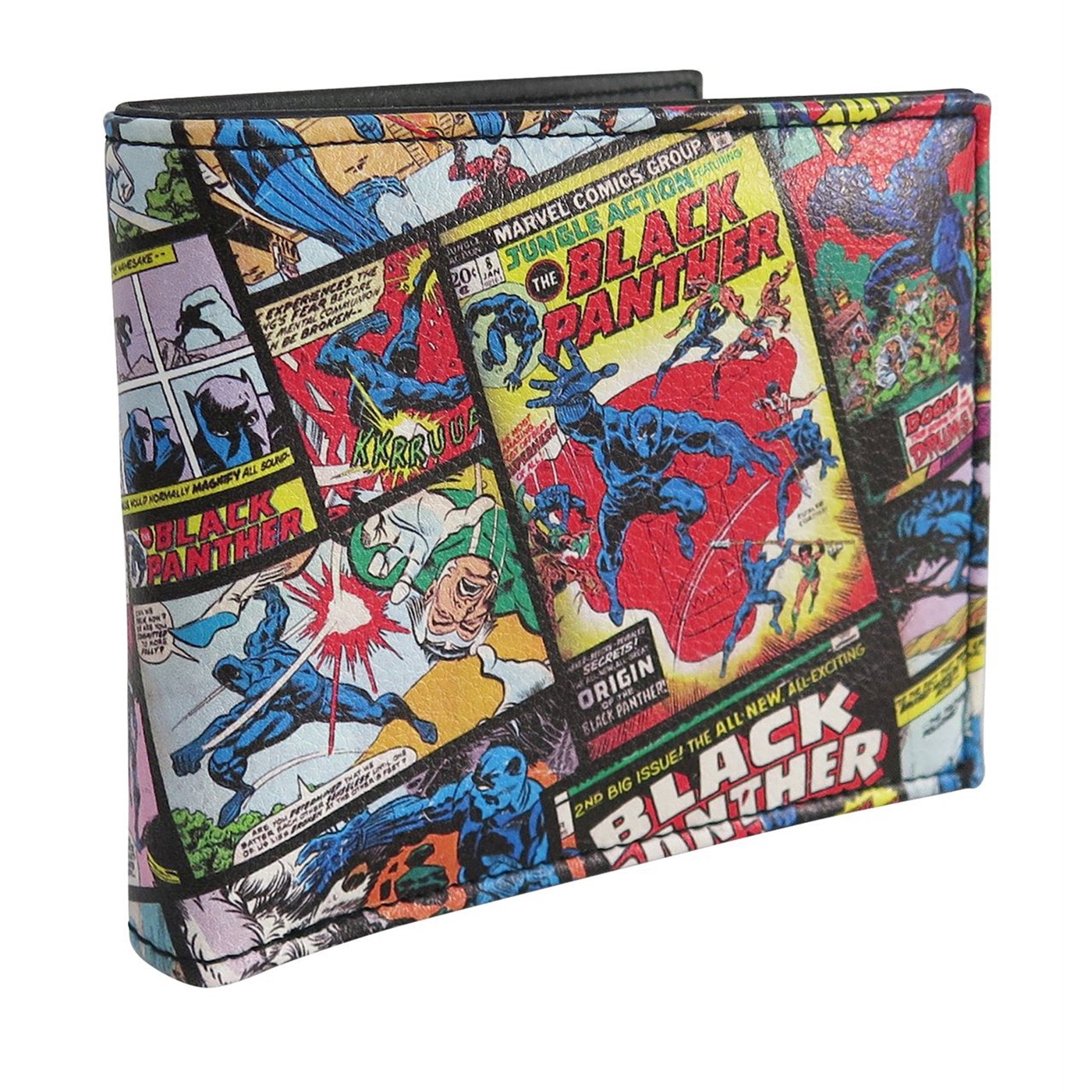 Black Panther Comic Bi-Fold Wallet, Black