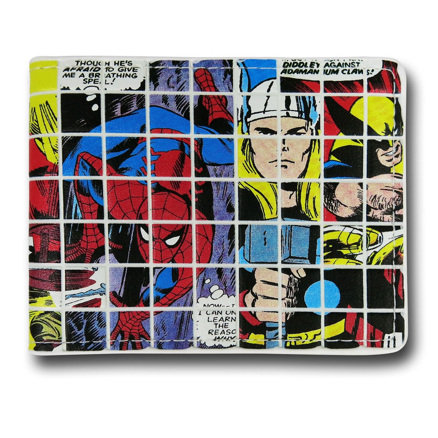 Marvel Grid Collage Bi-Fold Wallet, White