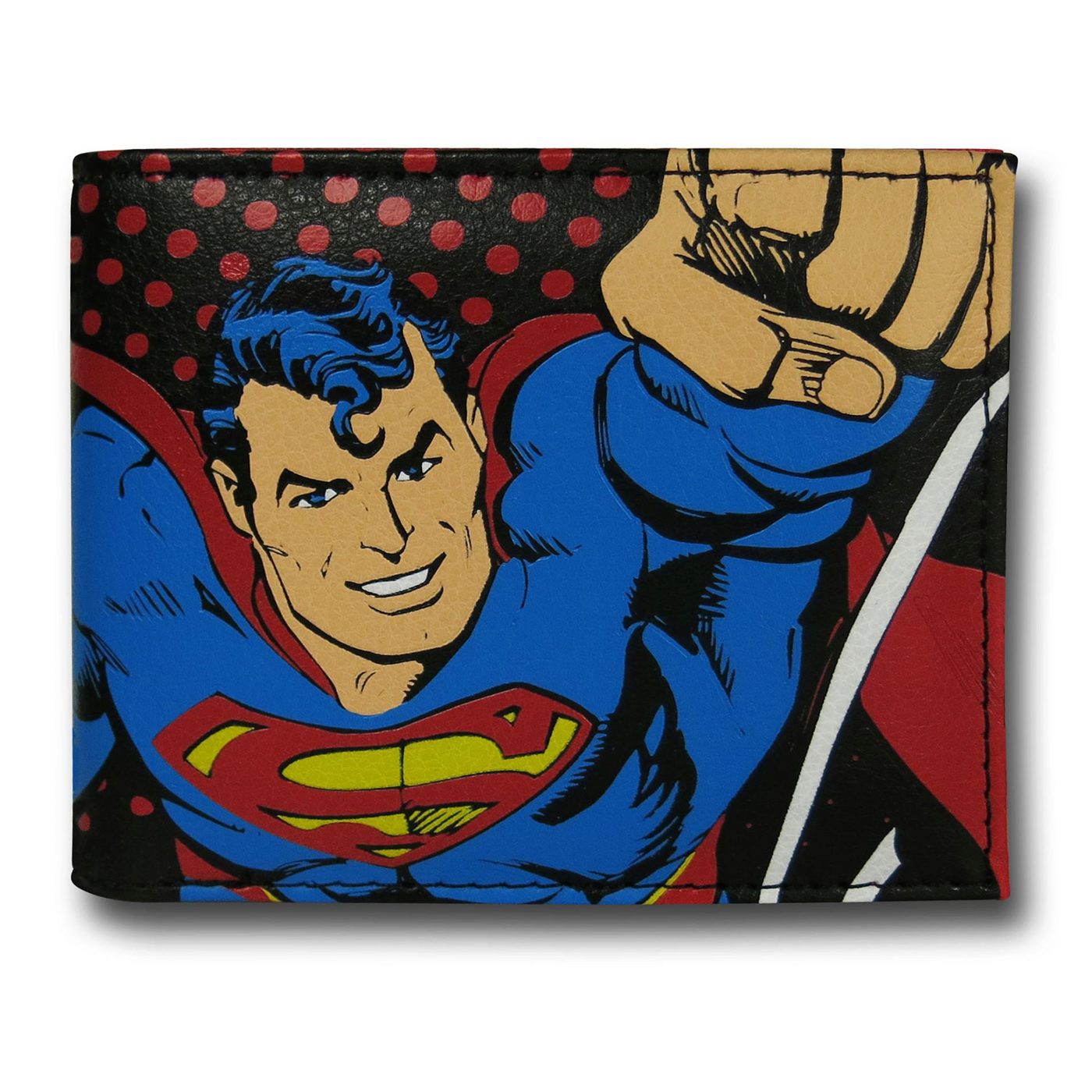 Superman Big Image Bi-Fold Red Wallet, Red