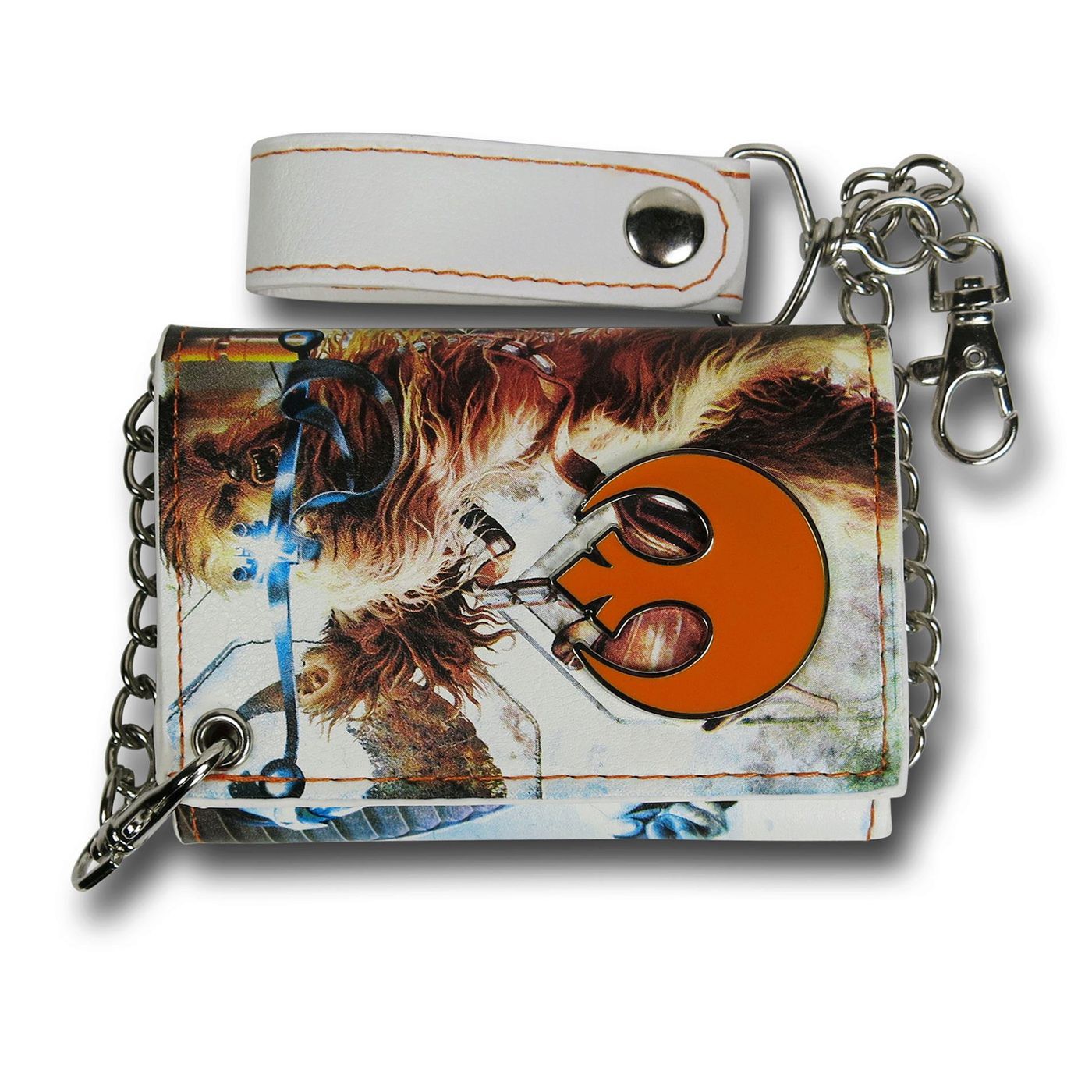 Star Wars Rebel Metal Badge Chain Wallet, White