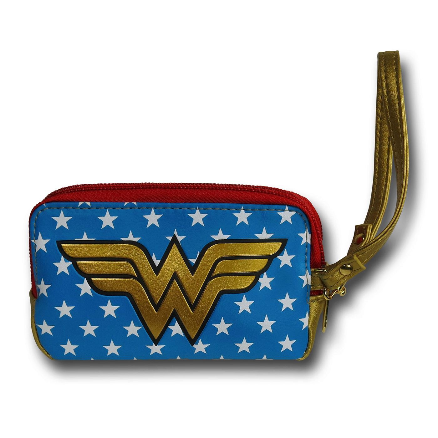 Wonder Woman Double Zip Ladies Wallet, Blue