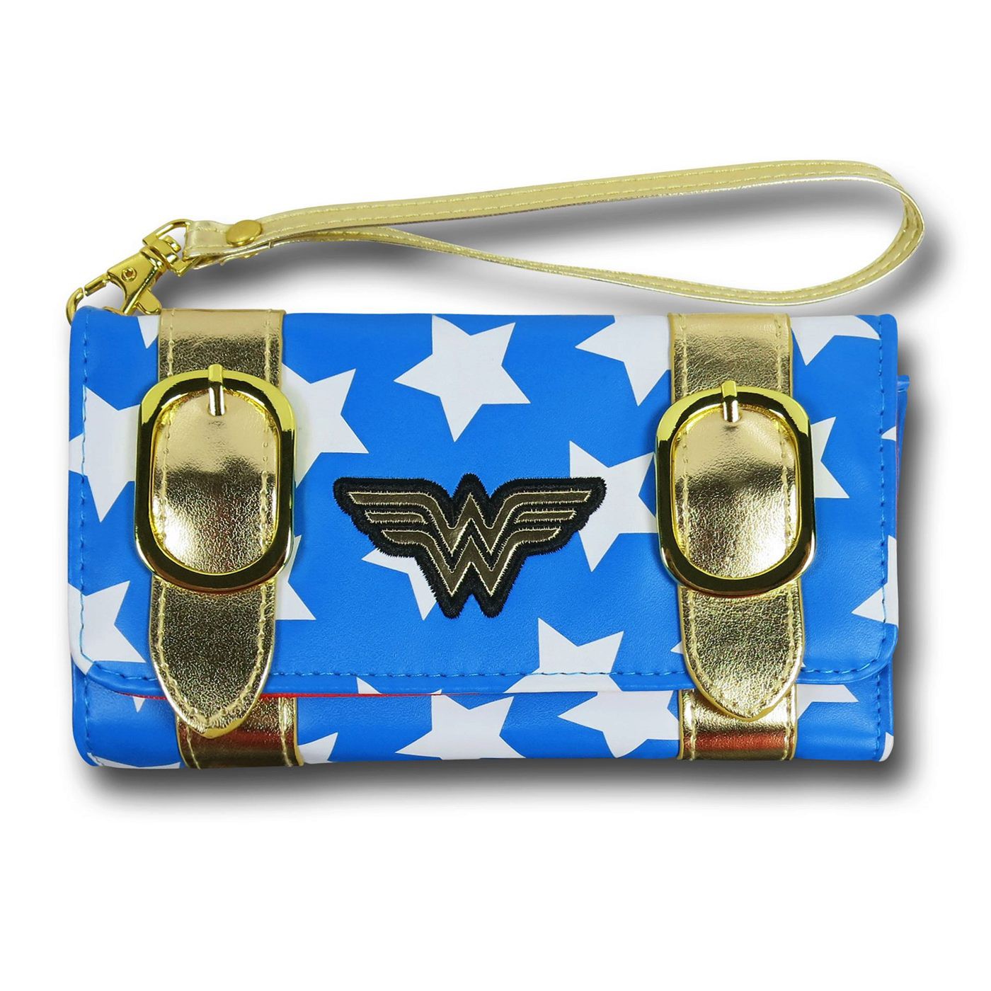 Wonder Woman Satchel Fold Ladies Wallet, Blue