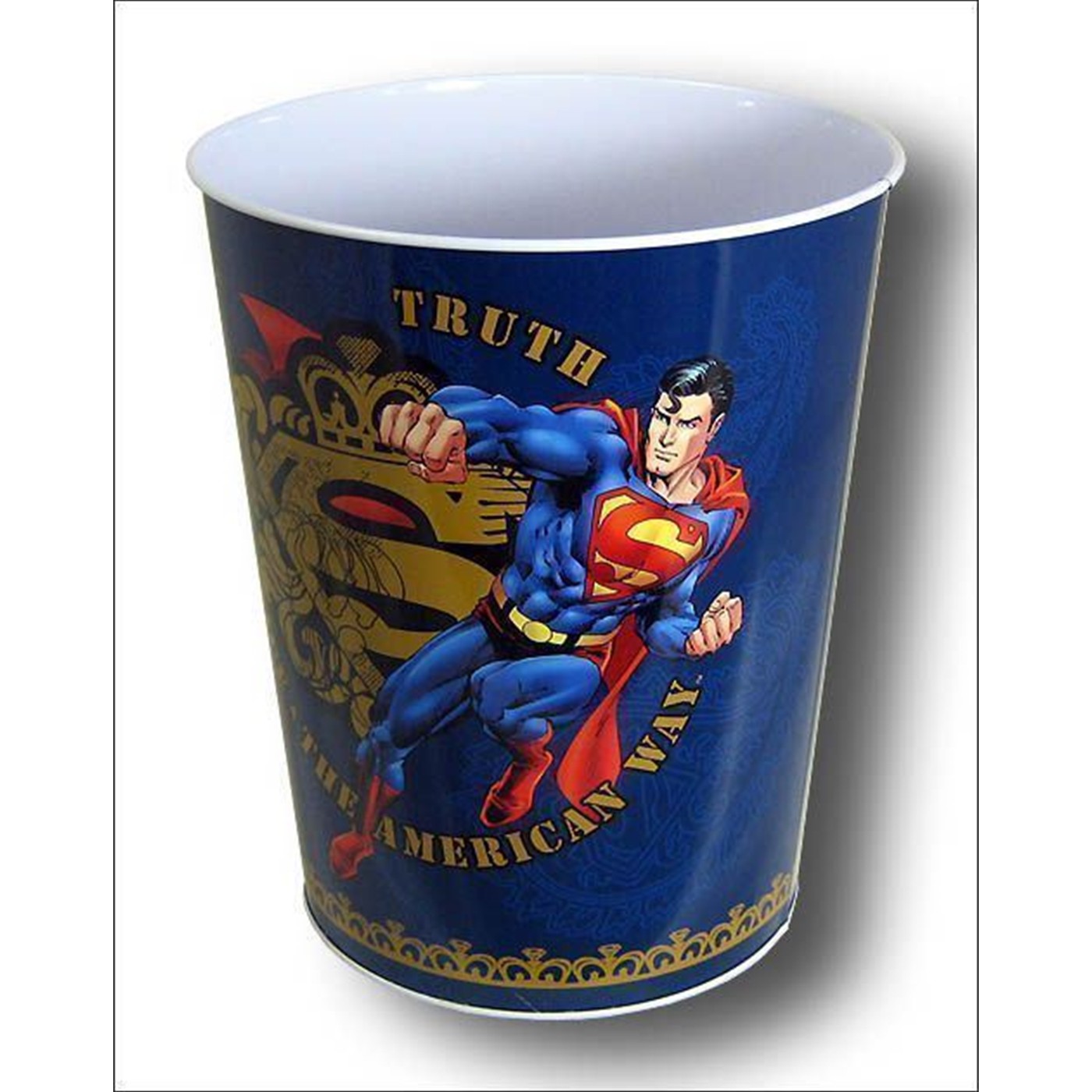 Superman Blue Wastebasket