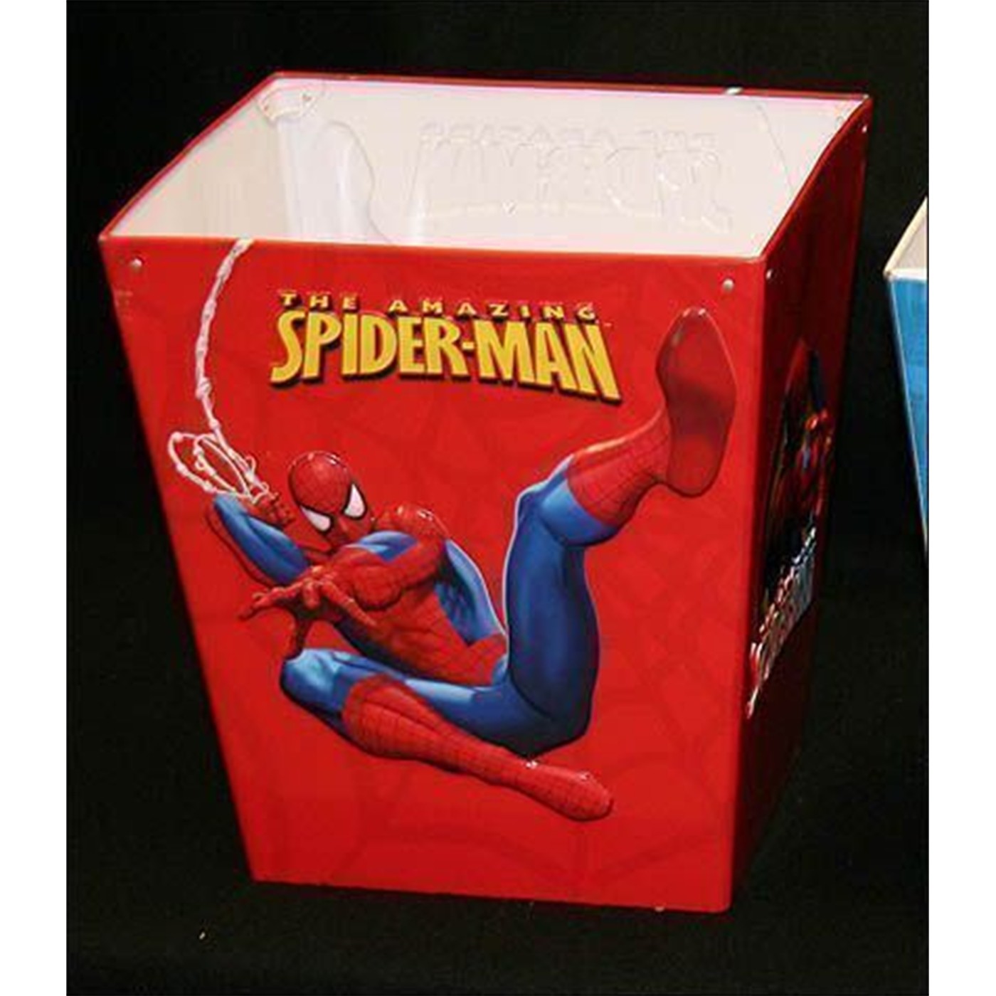 Spiderman Tin Waste Basket: Red