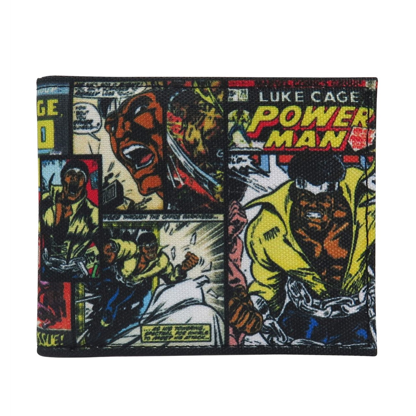 Luke Cage Comic Cover Mosaic Bi-Fold Wallet, Black