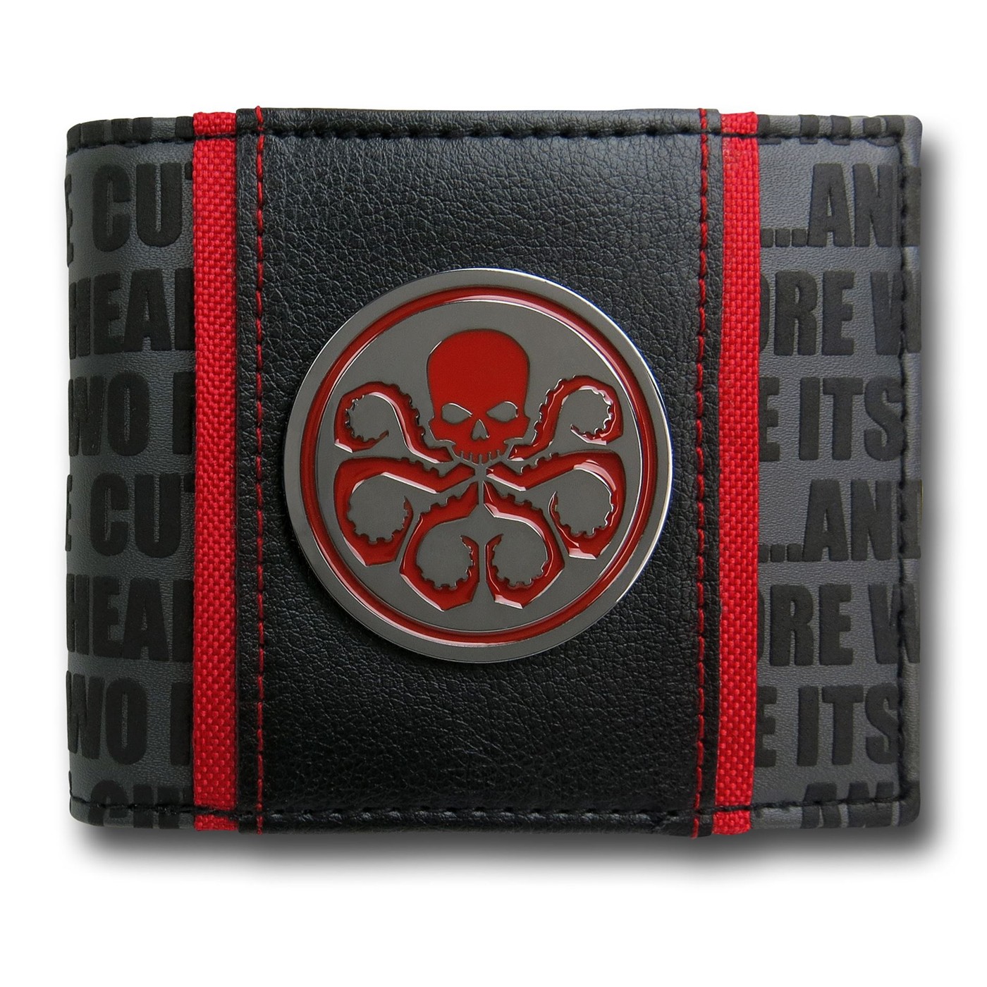 Hydra Metal Symbol Bi-Fold Wallet, Black