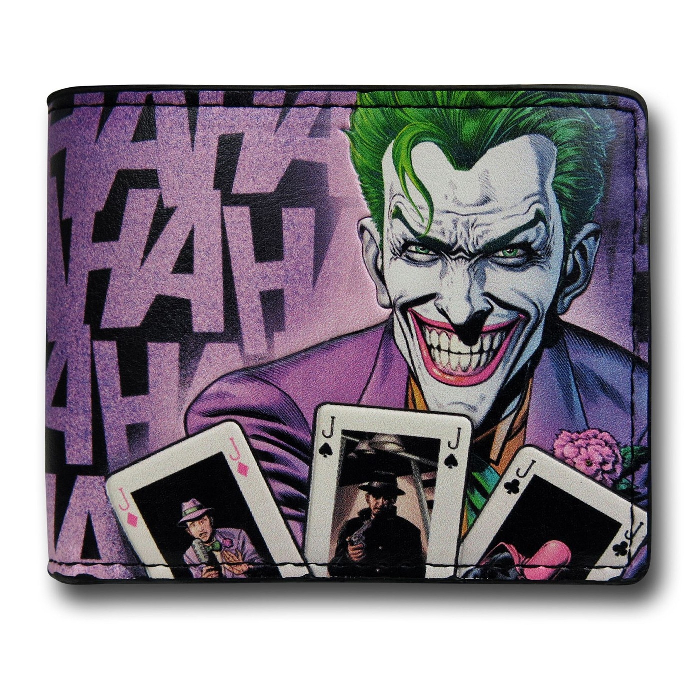 Joker HAHAHA Bi-Fold Wallet, Purple