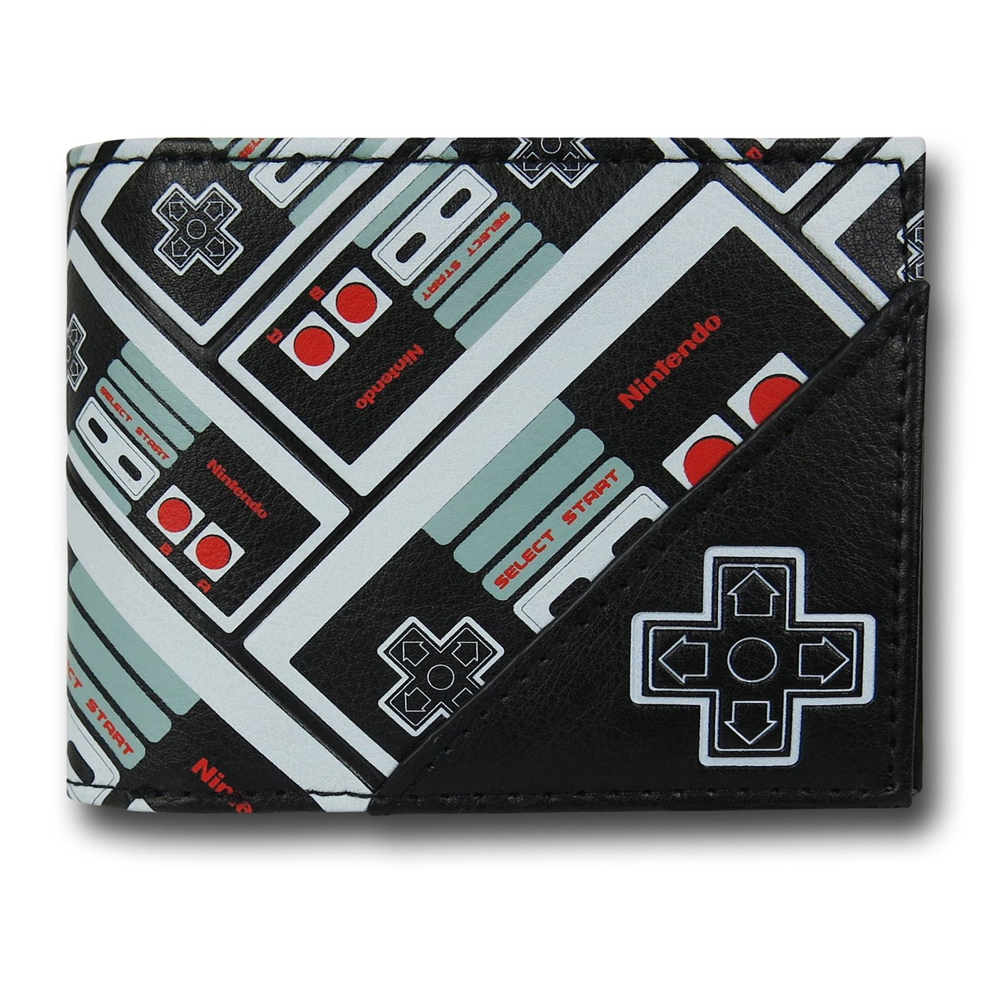 Nintendo Controllers Bi-Fold Wallet, Black