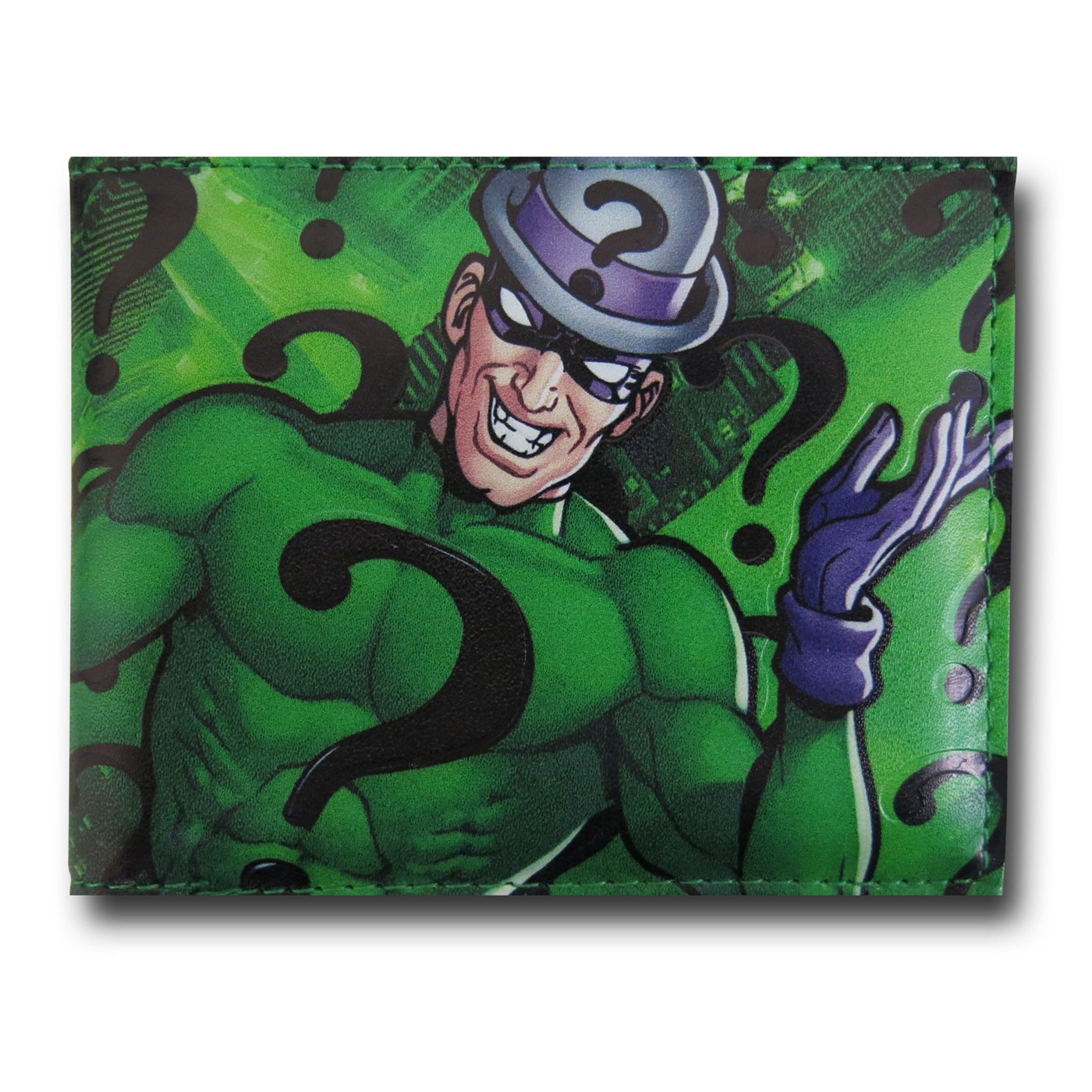 Riddler Sublimated Question Marks Wallet, Green