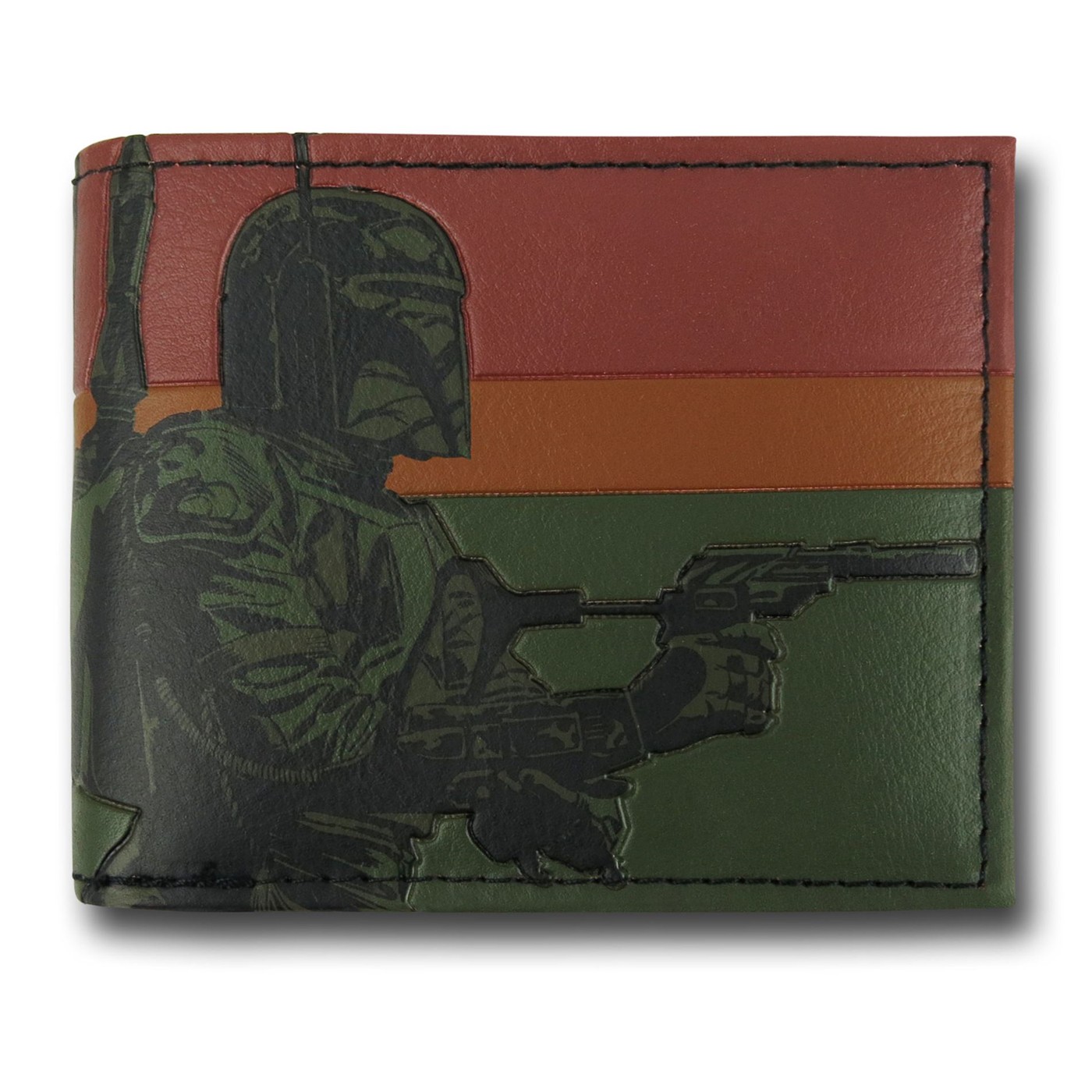 Star Wars Boba Fett Tri-Color Bi-Fold Wallet, Green