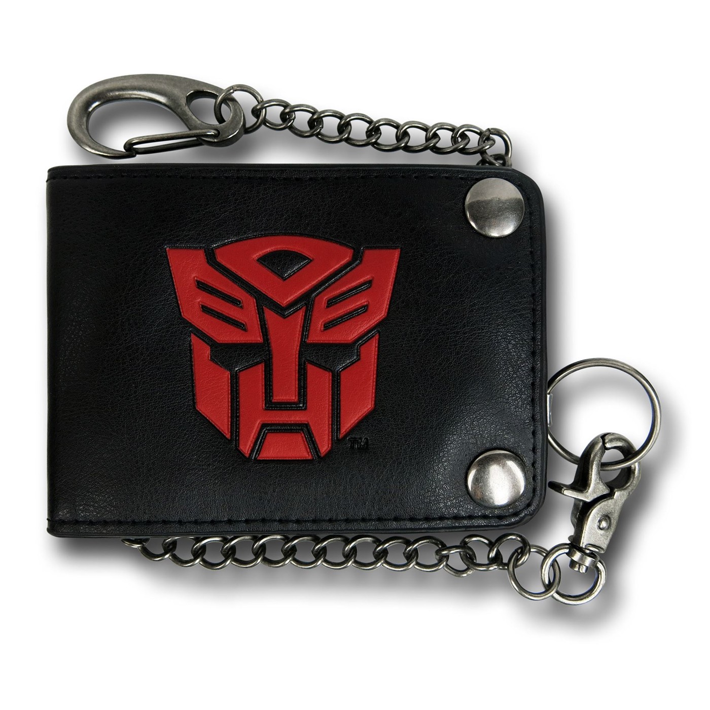 Transformers Bi-Fold Snap Chain Wallet, Black