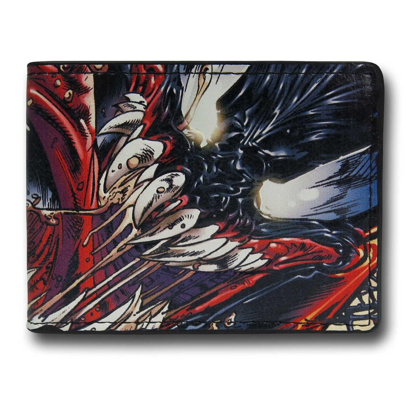 Venom Face Bi-Fold Wallet, Black