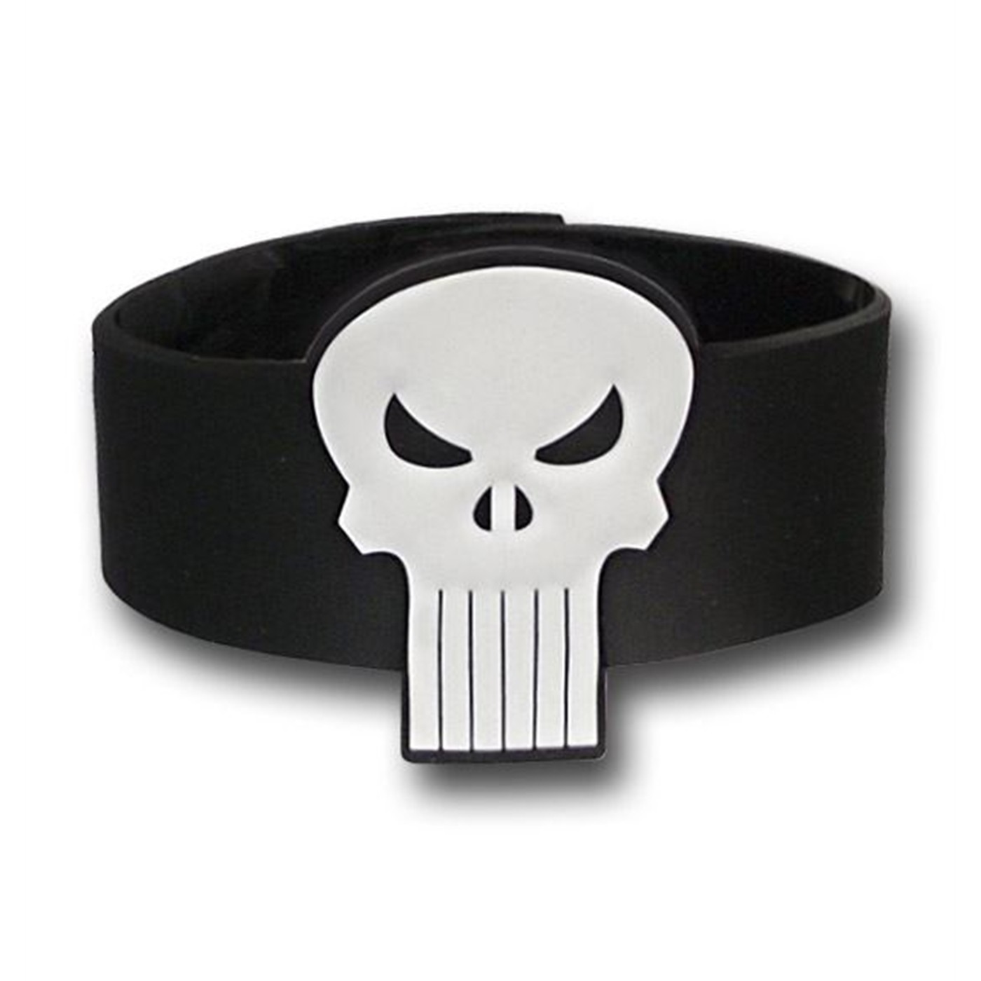 Punisher Molded PVC Wristband, Black