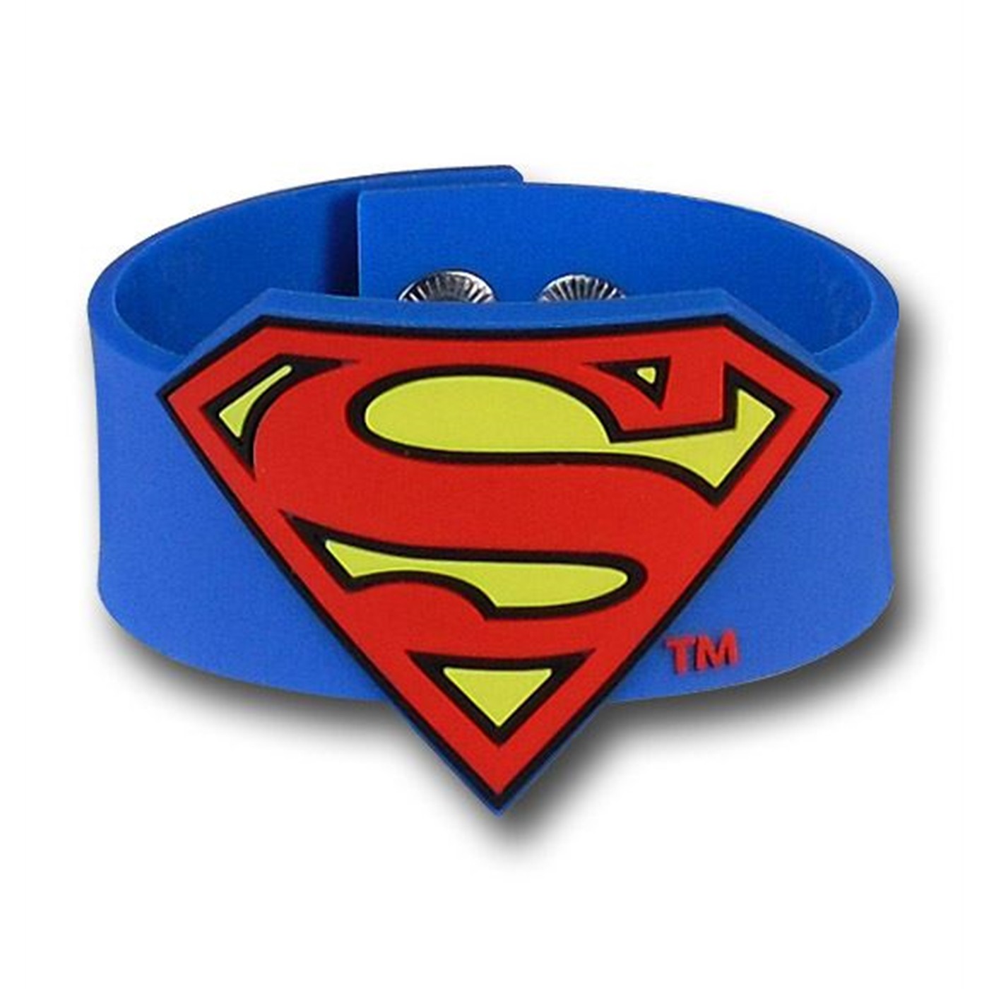 Superman Molded PVC Wristband, Blue