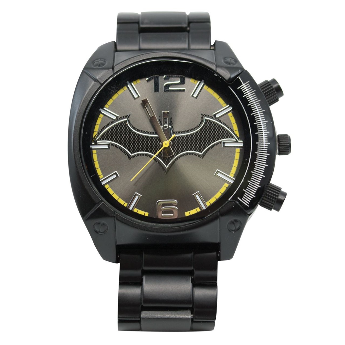 Batman Symbol Black Watch with Metal Band, Black