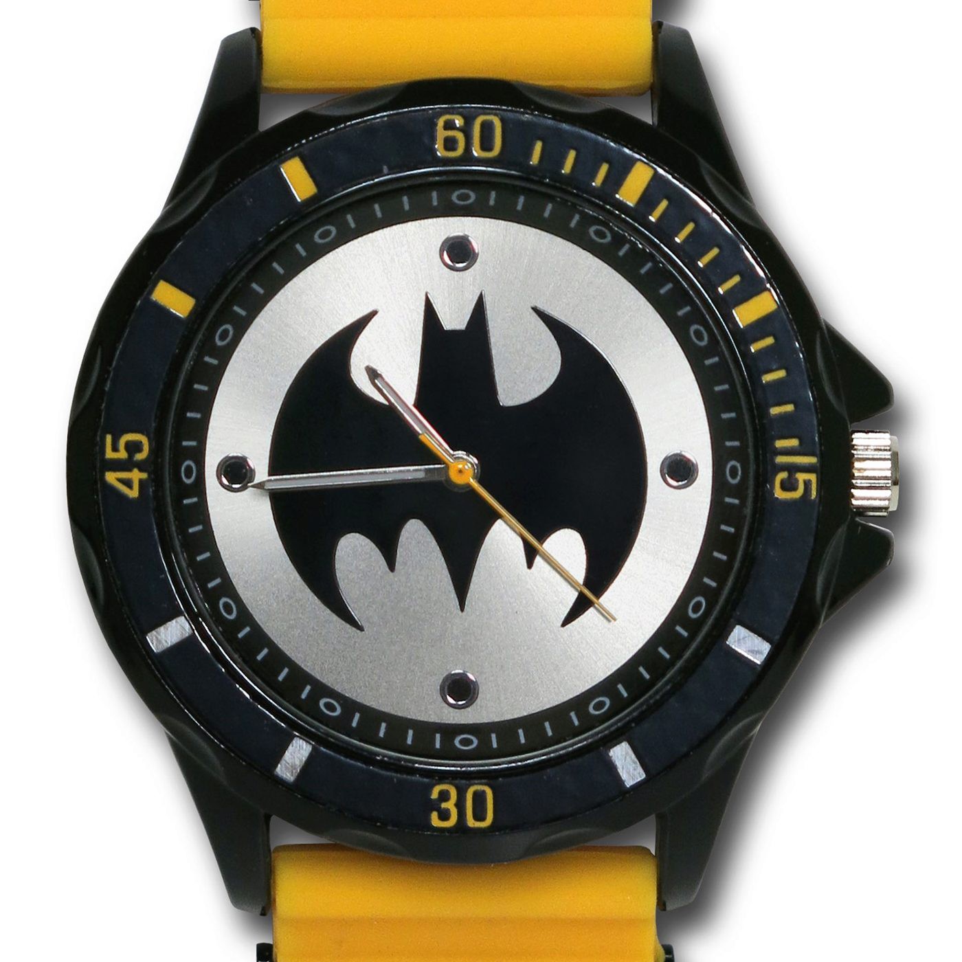 Batman Symbol Watch With Yellow Silicone Band