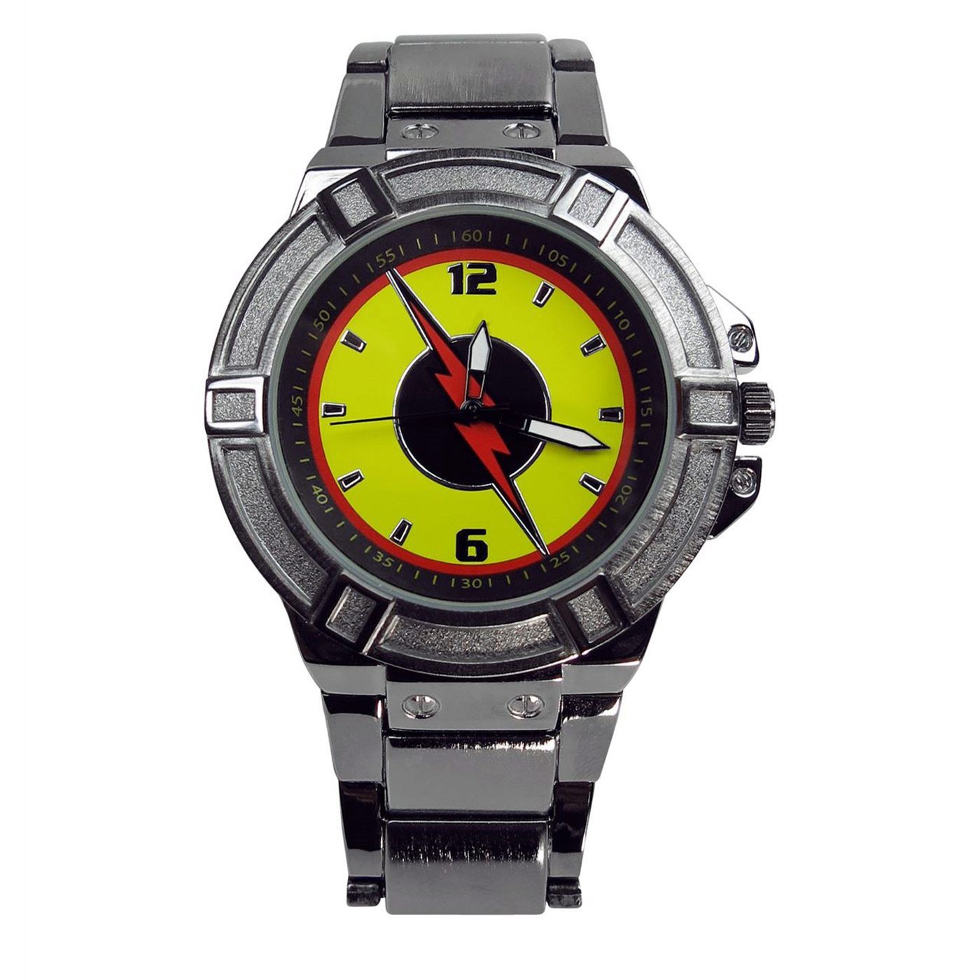 Flash Reverse Flash Symbol Black Watch with Metal Band, Black