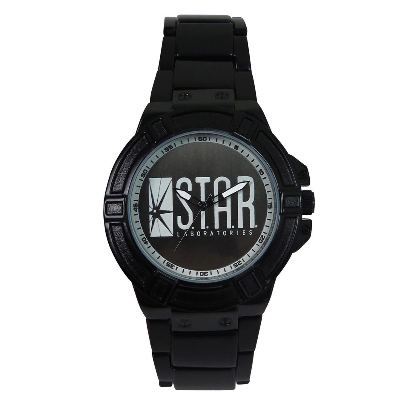 Flash Star Labs Logo Watch with Metal Band, Black