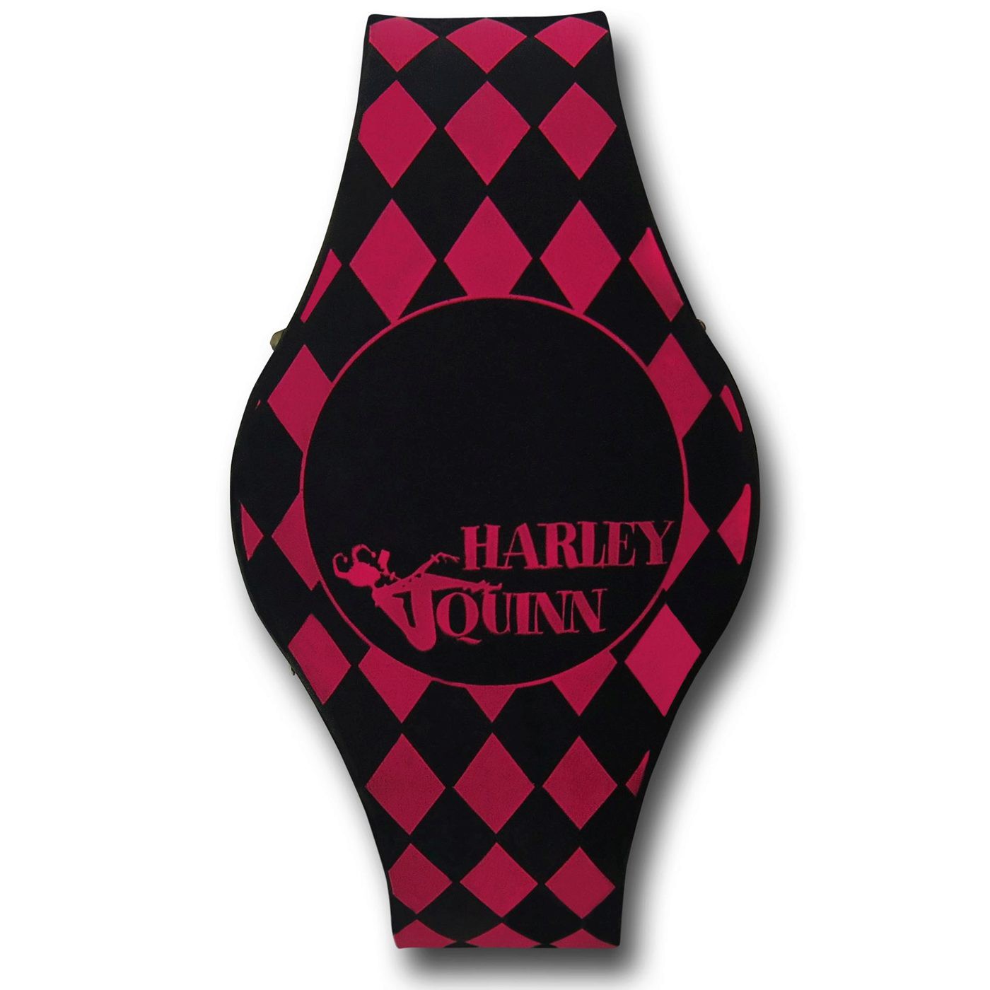 Harley Quinn Pink Checkered LED Watch, Pink
