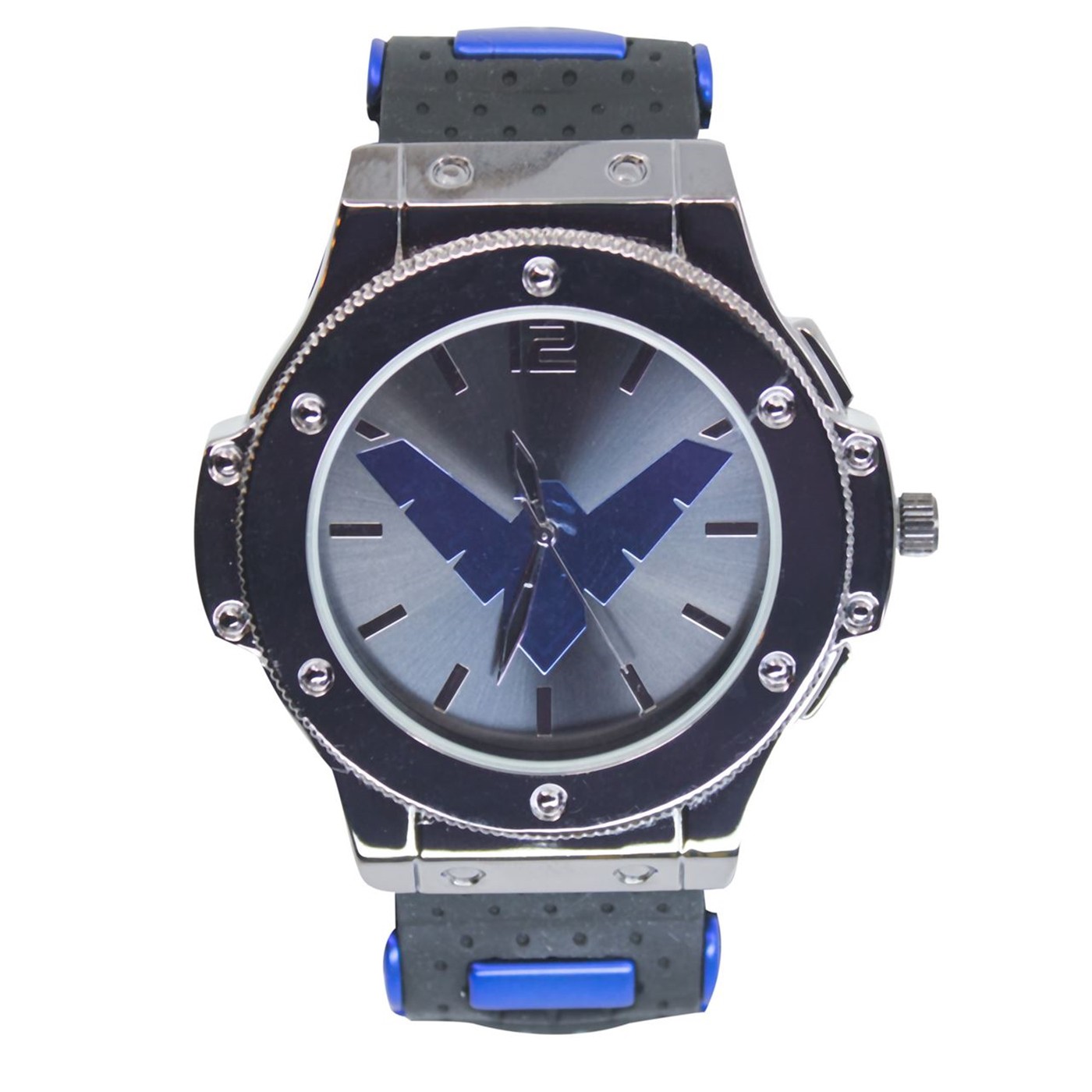 Nightwing Symbol Watch with Silicone Adjustable Strap, Black