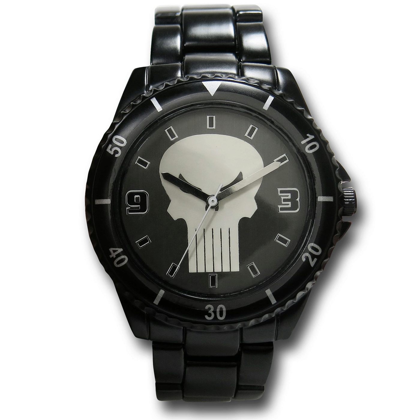 Punisher Symbol Black Watch with Metal Band, Black