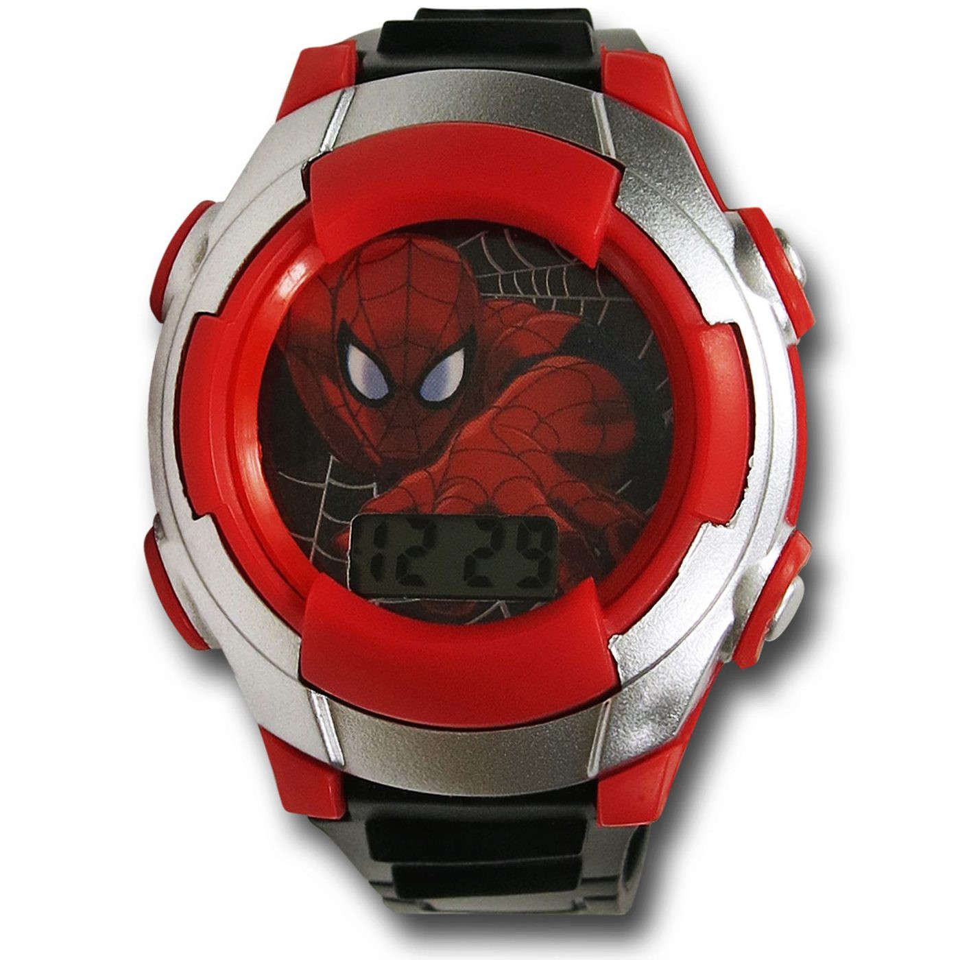 Spiderman Red & Silver Crawl Kids Watch, Red