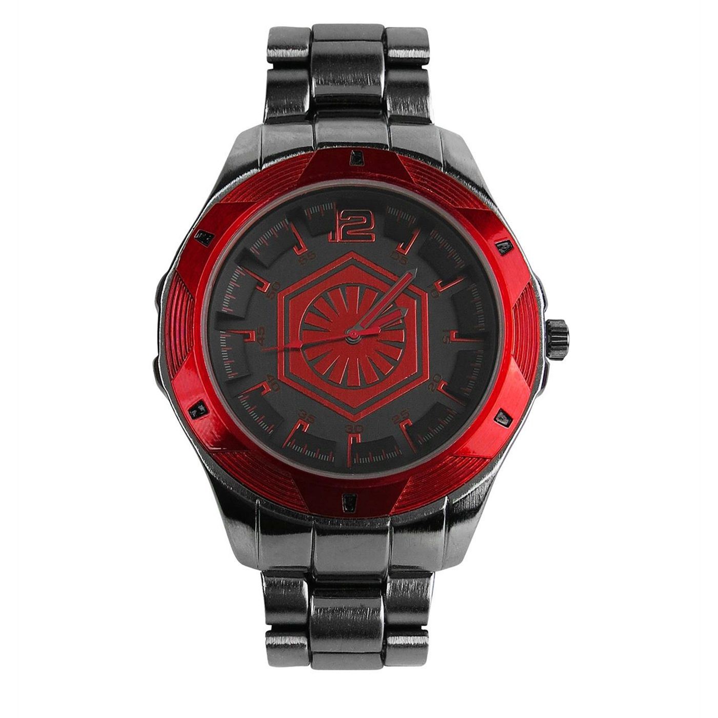 Star Wars First Order Symbol Black Watch with Metal Band, Black