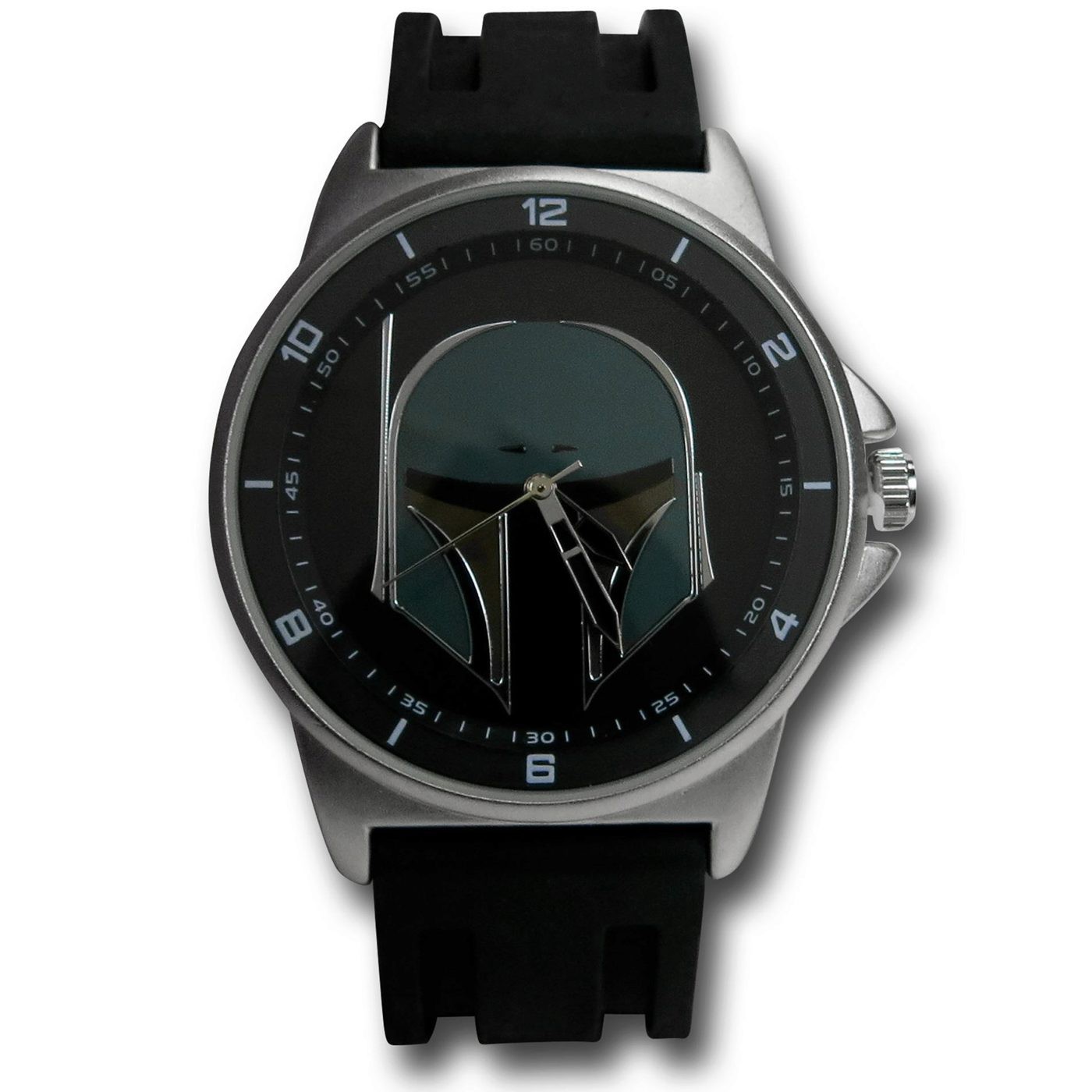 Star Wars Boba Fett Helmet Watch with Silicone Band, Black