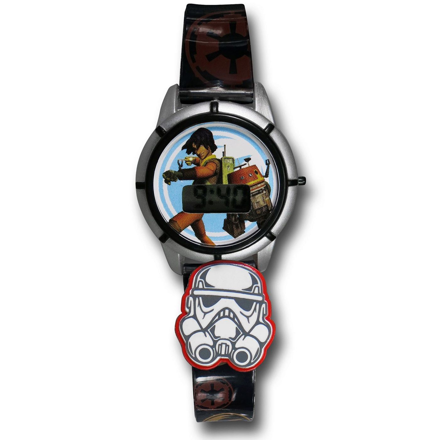 Star Wars Kids Rebel LCD Watch w/Slide-On, Black