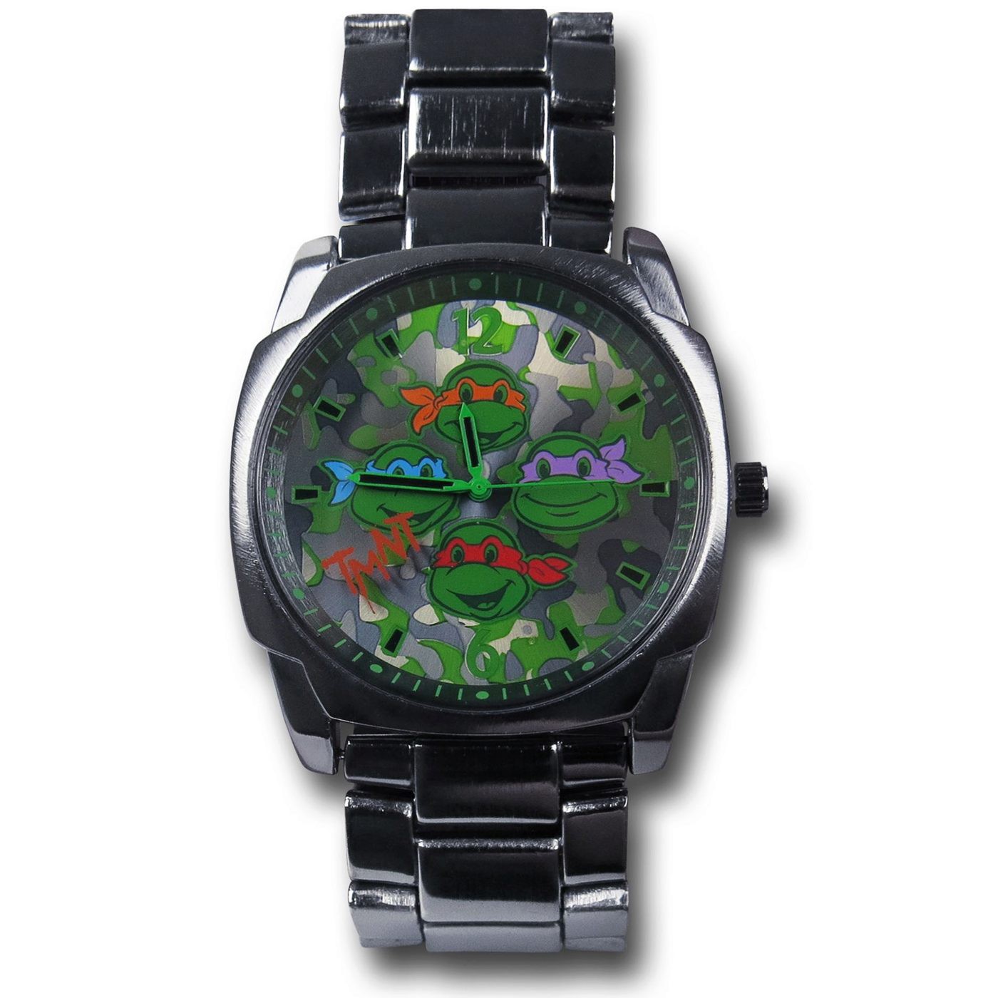 TMNT Heads Watch with Metal Band, Grey